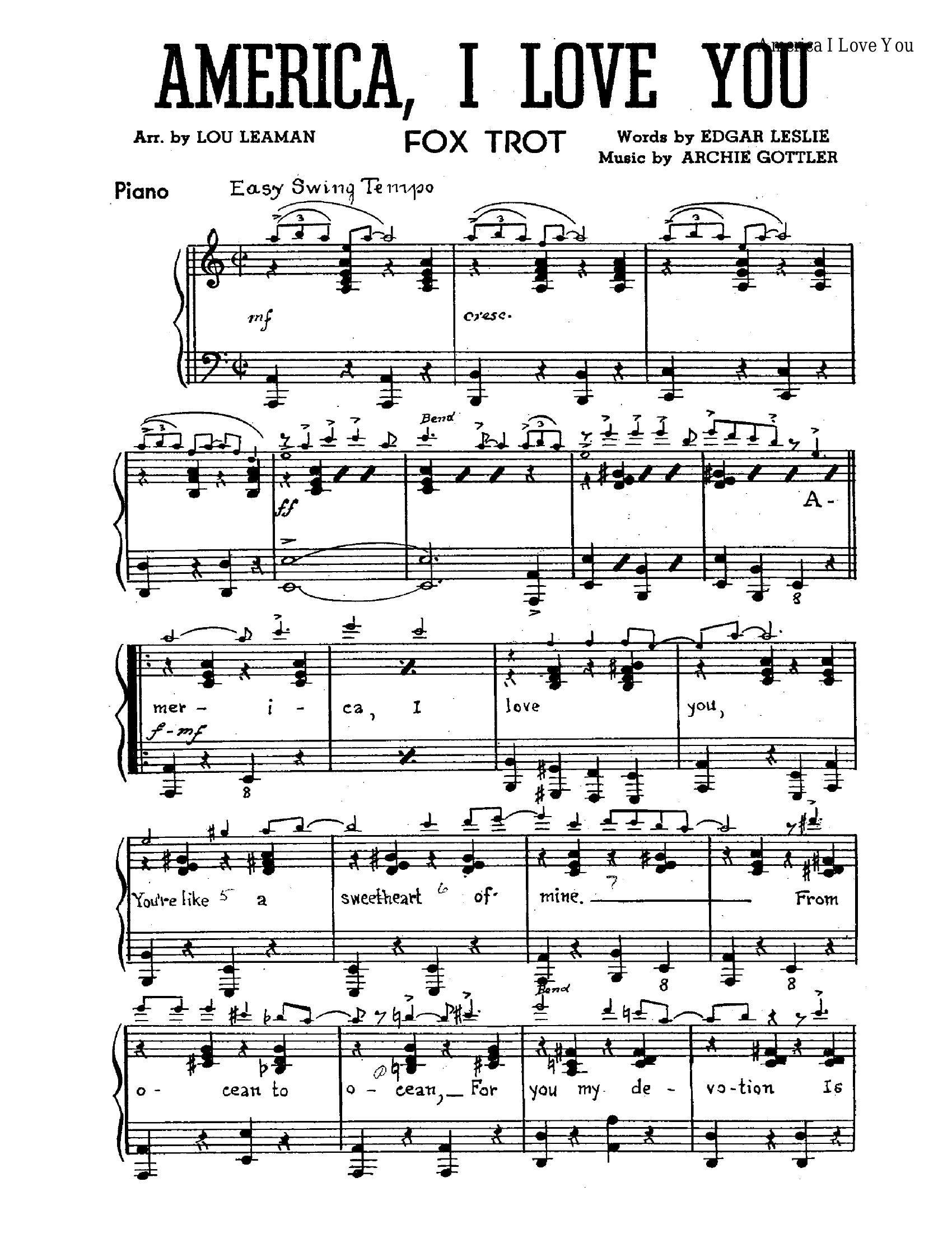 America I Love You (L.Leaman)