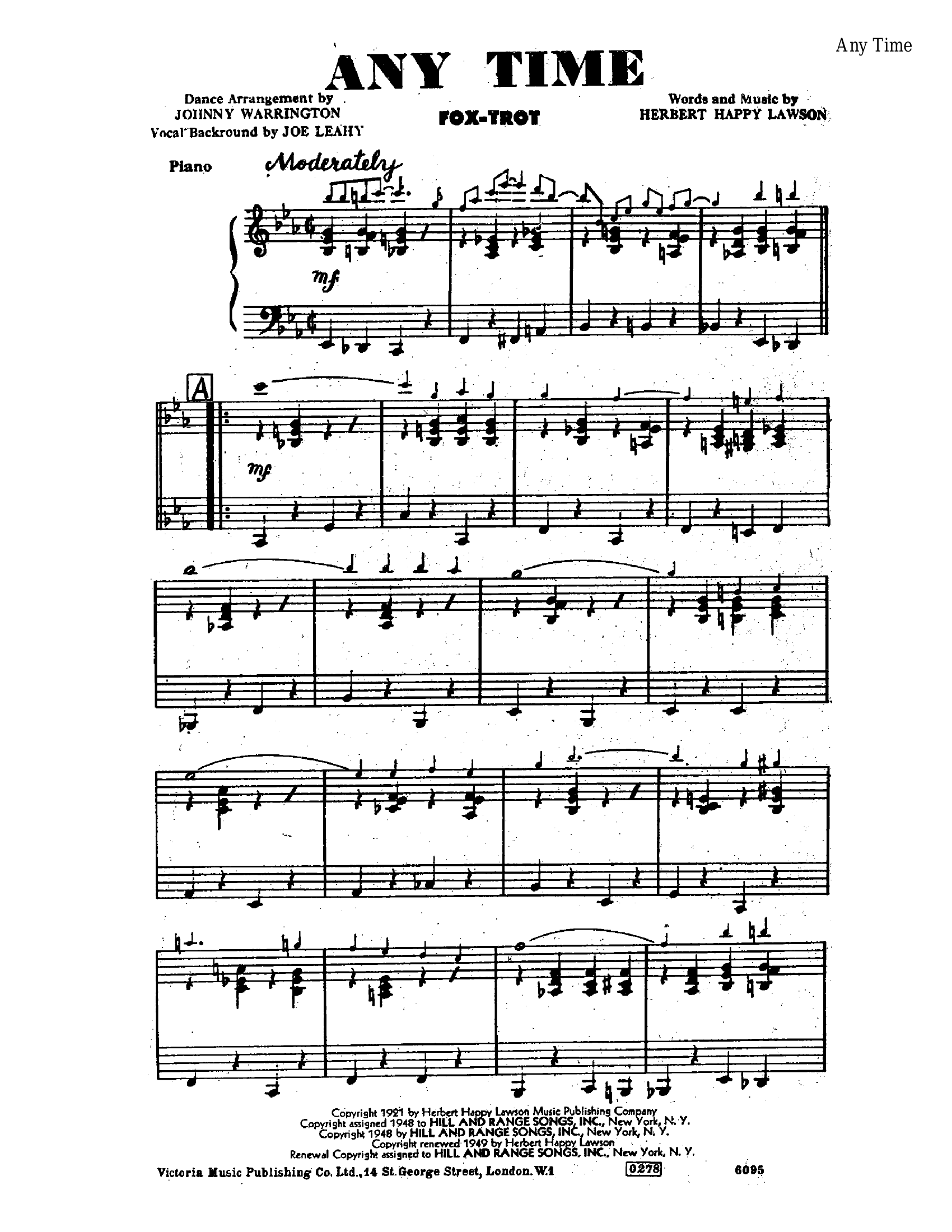 Any Time (J.Warrington)