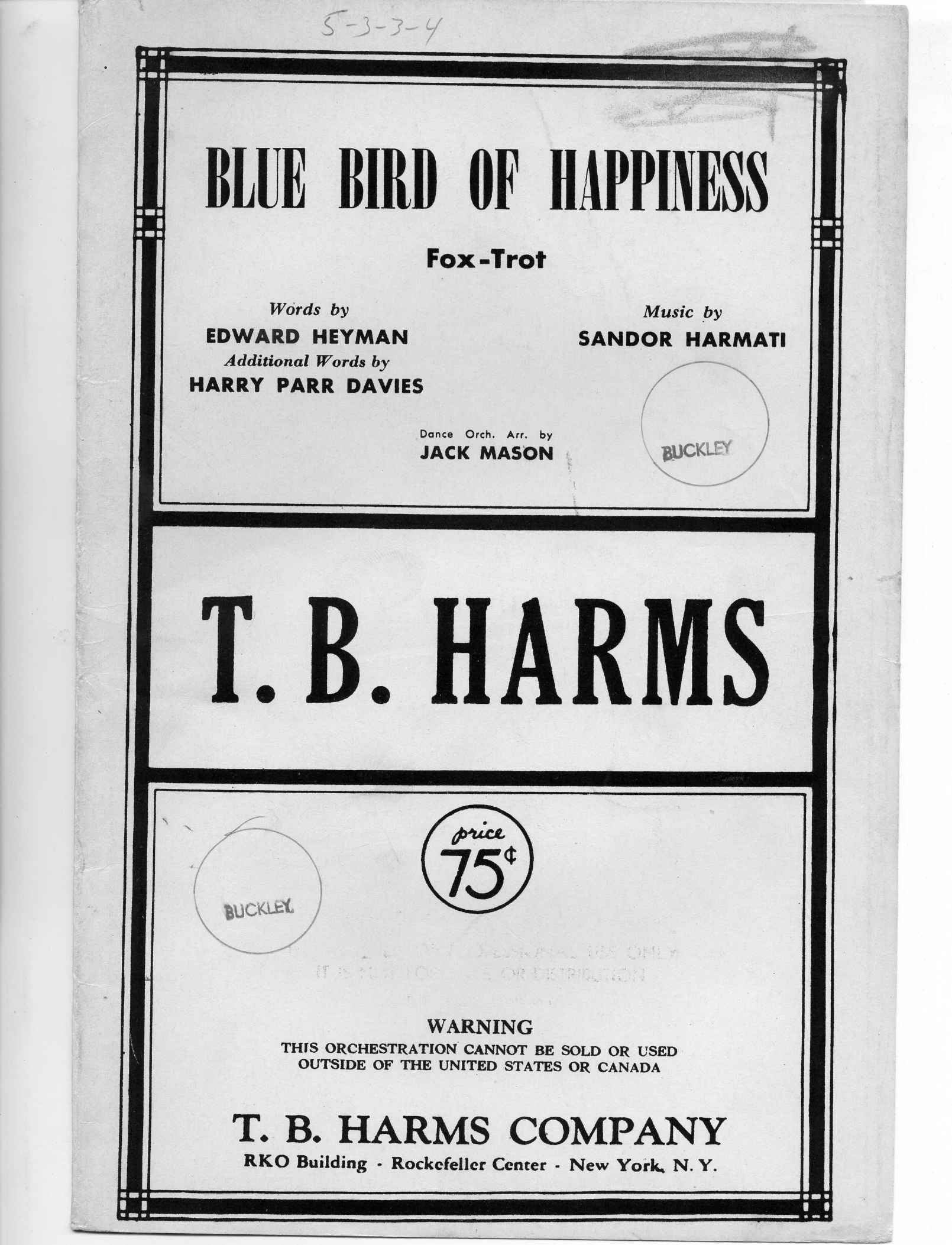 Bluebird Of Happiness (J.Mason)