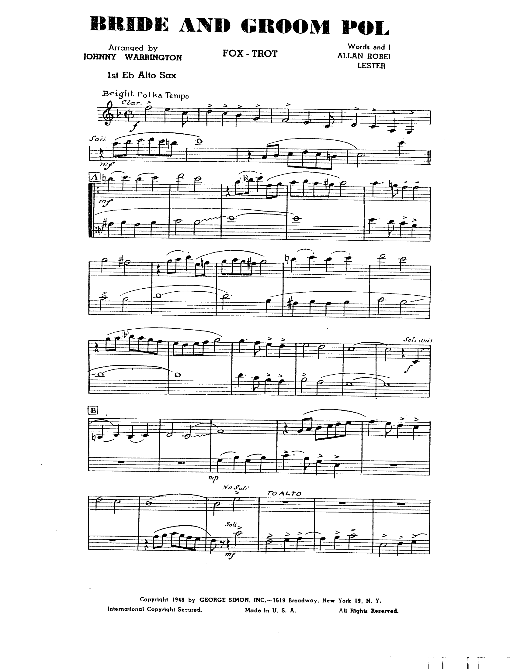 Bride And Groom Polka (J.Warrington)