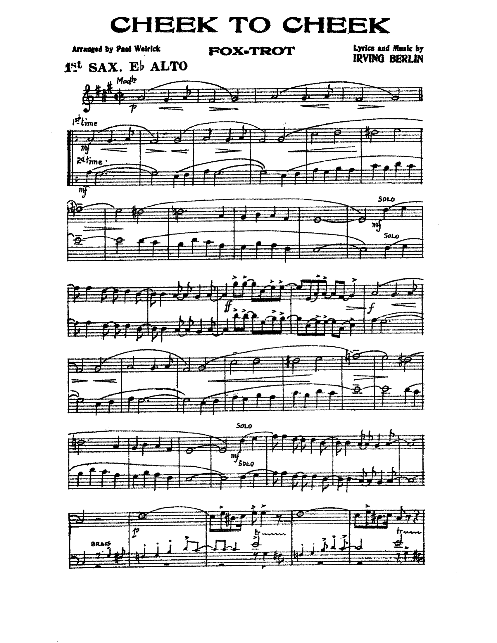 Cheek To Cheek (P.Weirick)