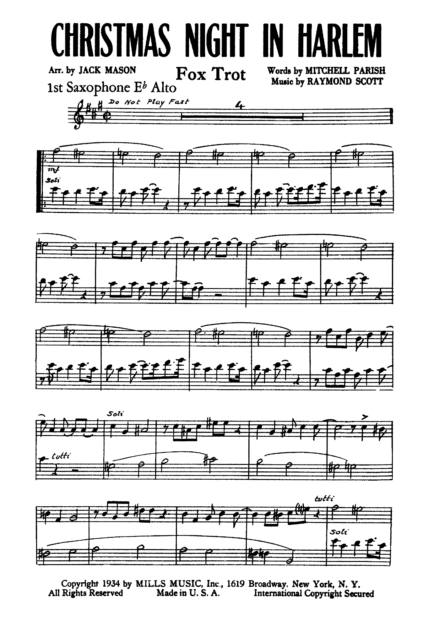 Christmas Night In Harlem (J.Mason)