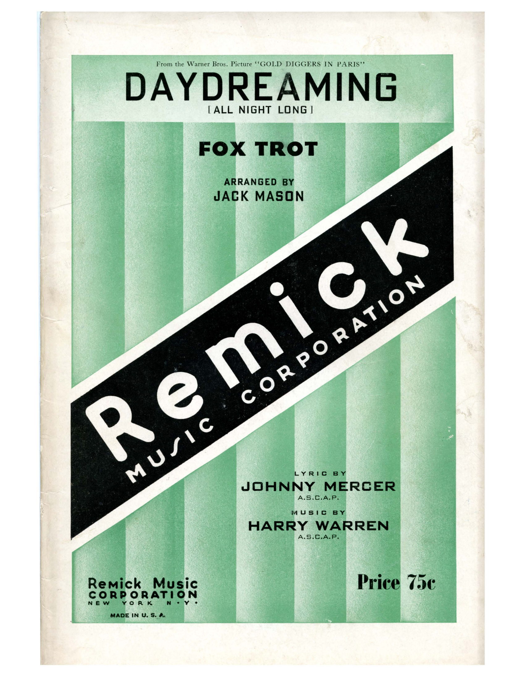 Daydreaming (J.Mason) Vocal Trio-Foxtrot