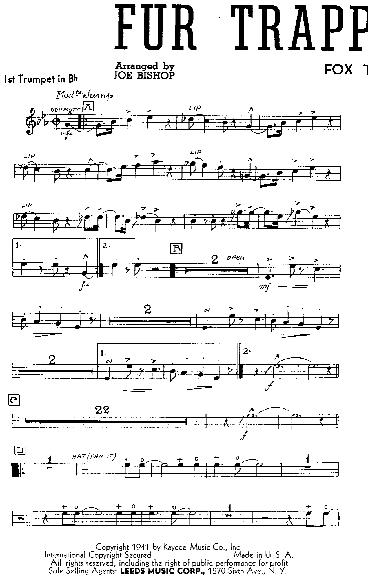 Fur Trapper's Ball (J.Bishop)