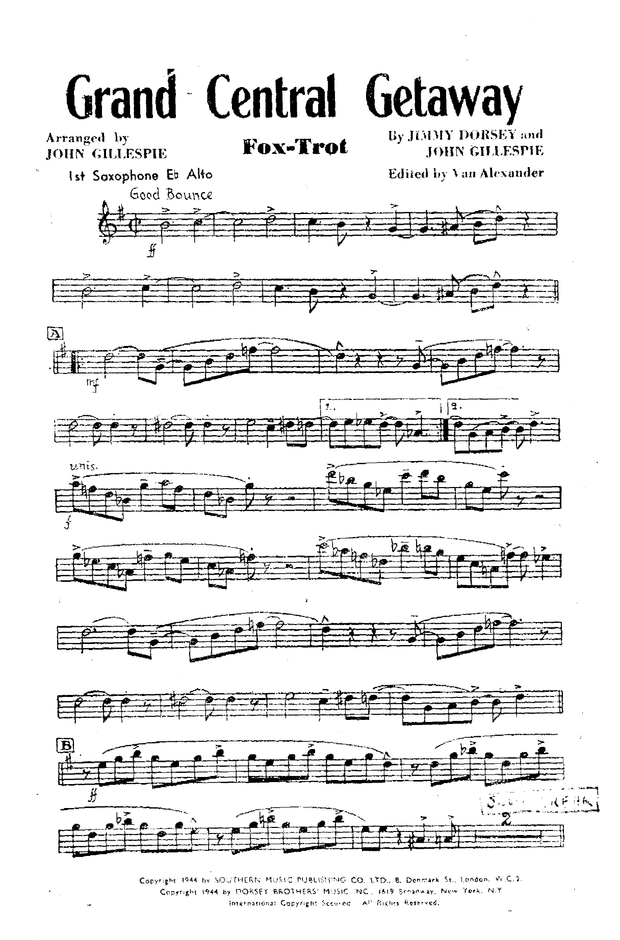 Grand Central Getaway (D.Gillespie-J.Dorsey)