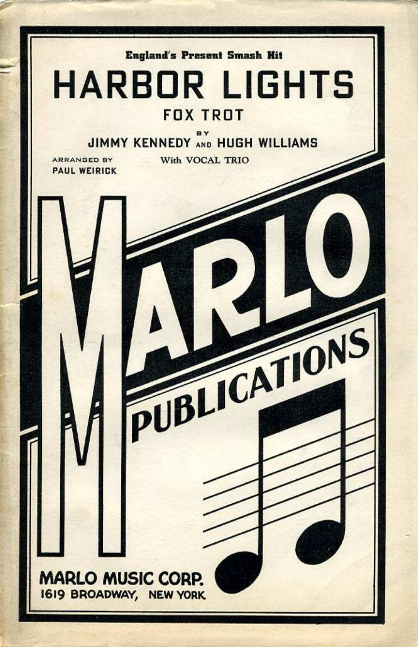 Harbor Lights (P.Weirick) vocal Eb