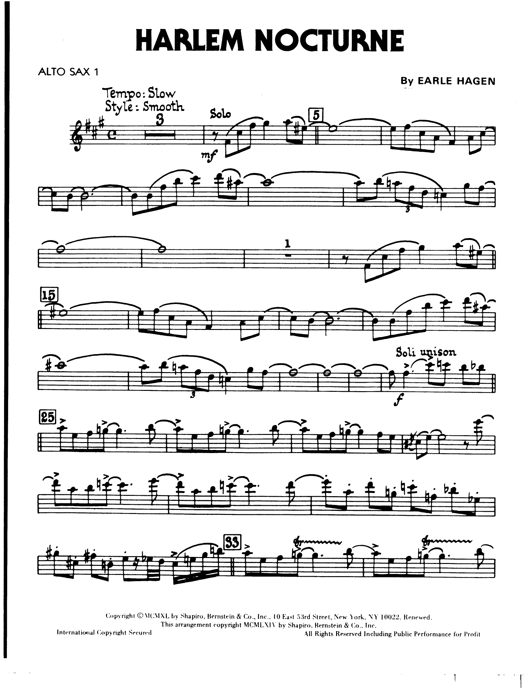 Harlem Nocturne (E.Hagen) 32