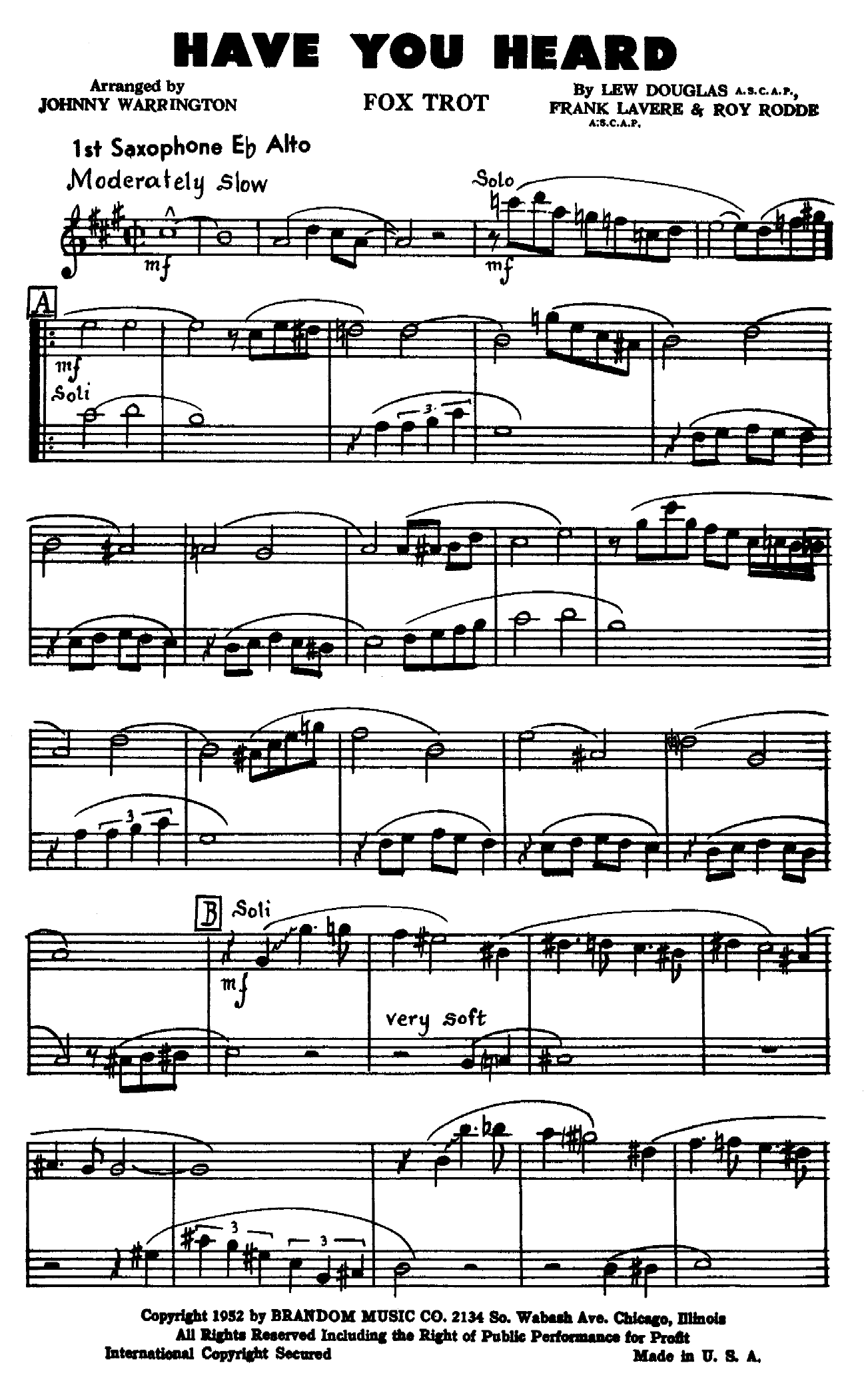 Have You Heard (J.Warrington)