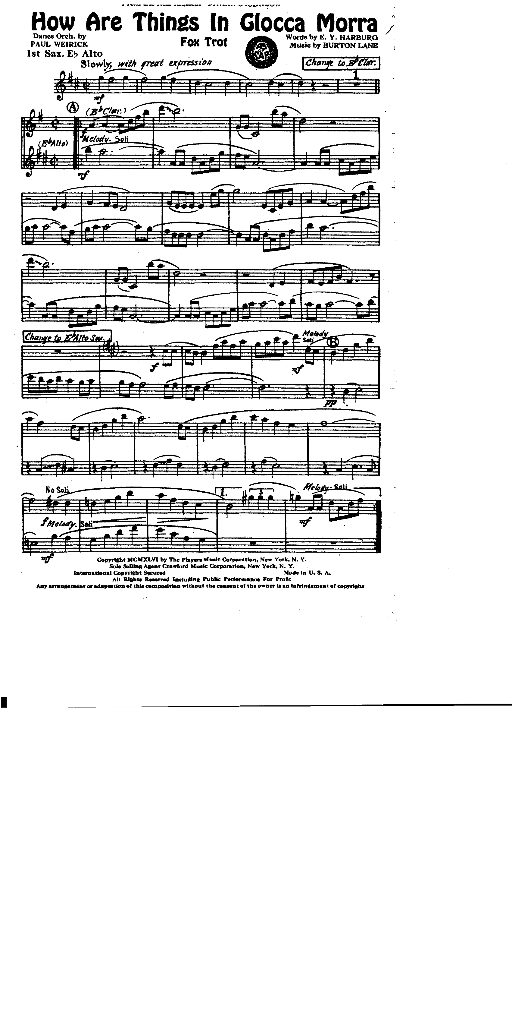 How Are Things In Glocca Morra (P.Weirick)