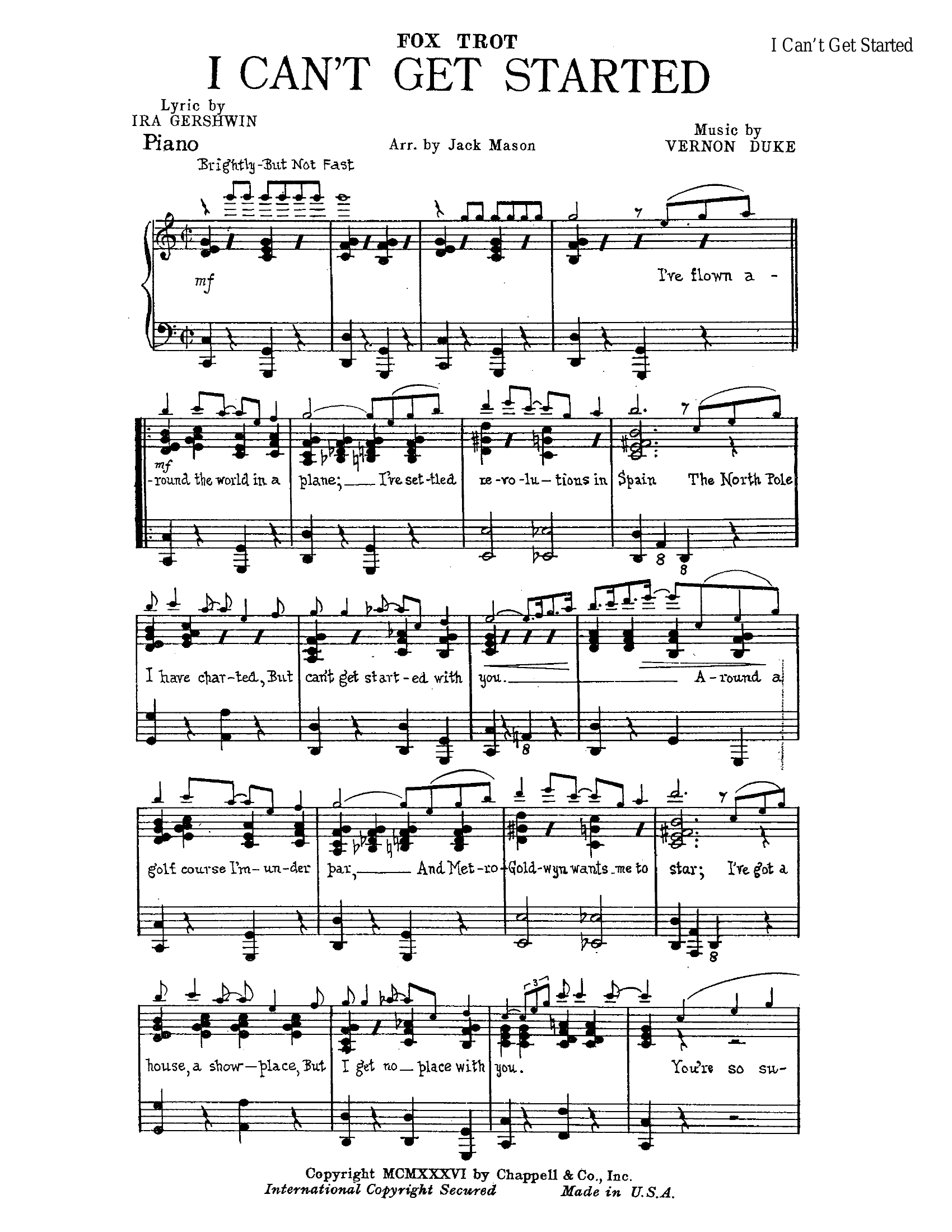 I Can't Get Started (J.Mason)