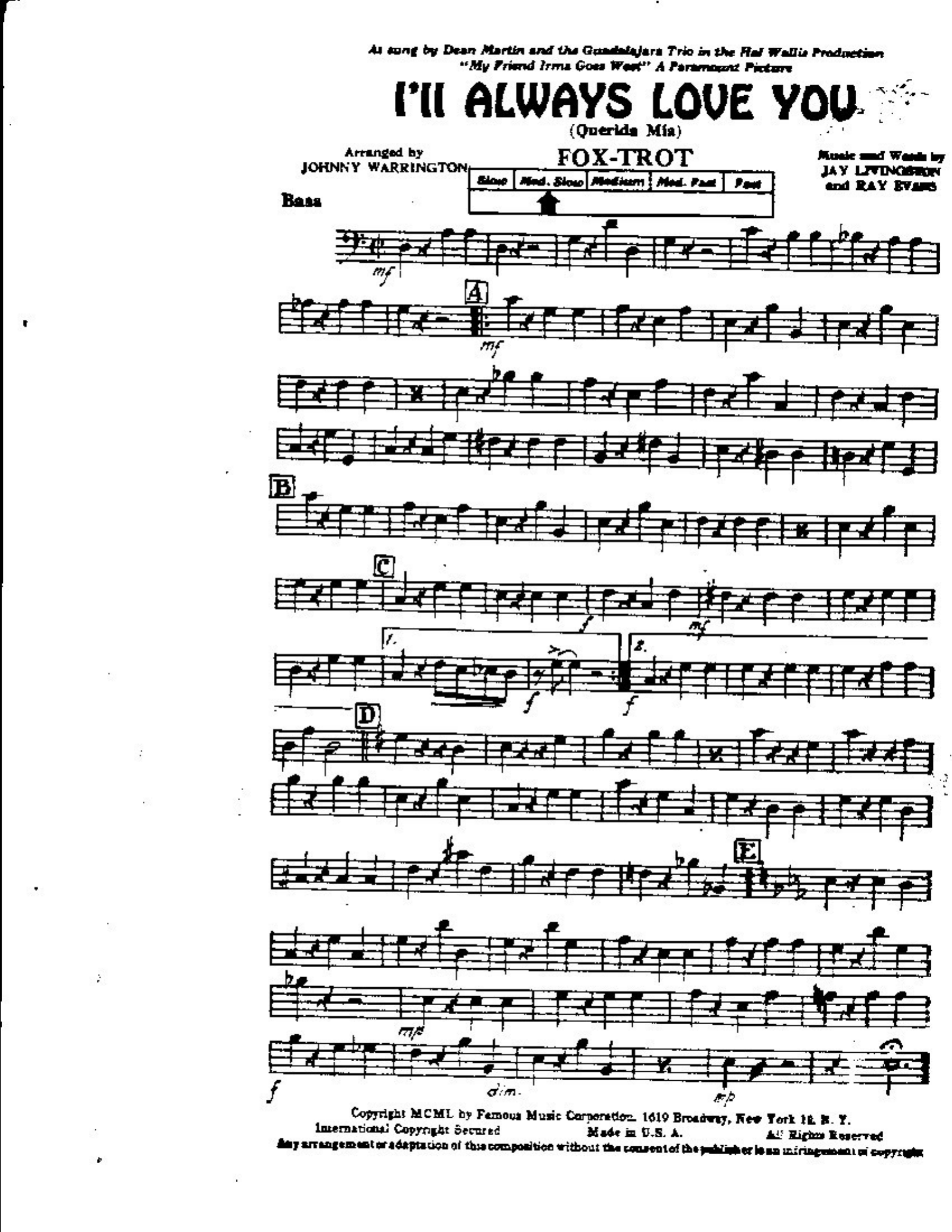 I'll Always Love You (J.Warrington)