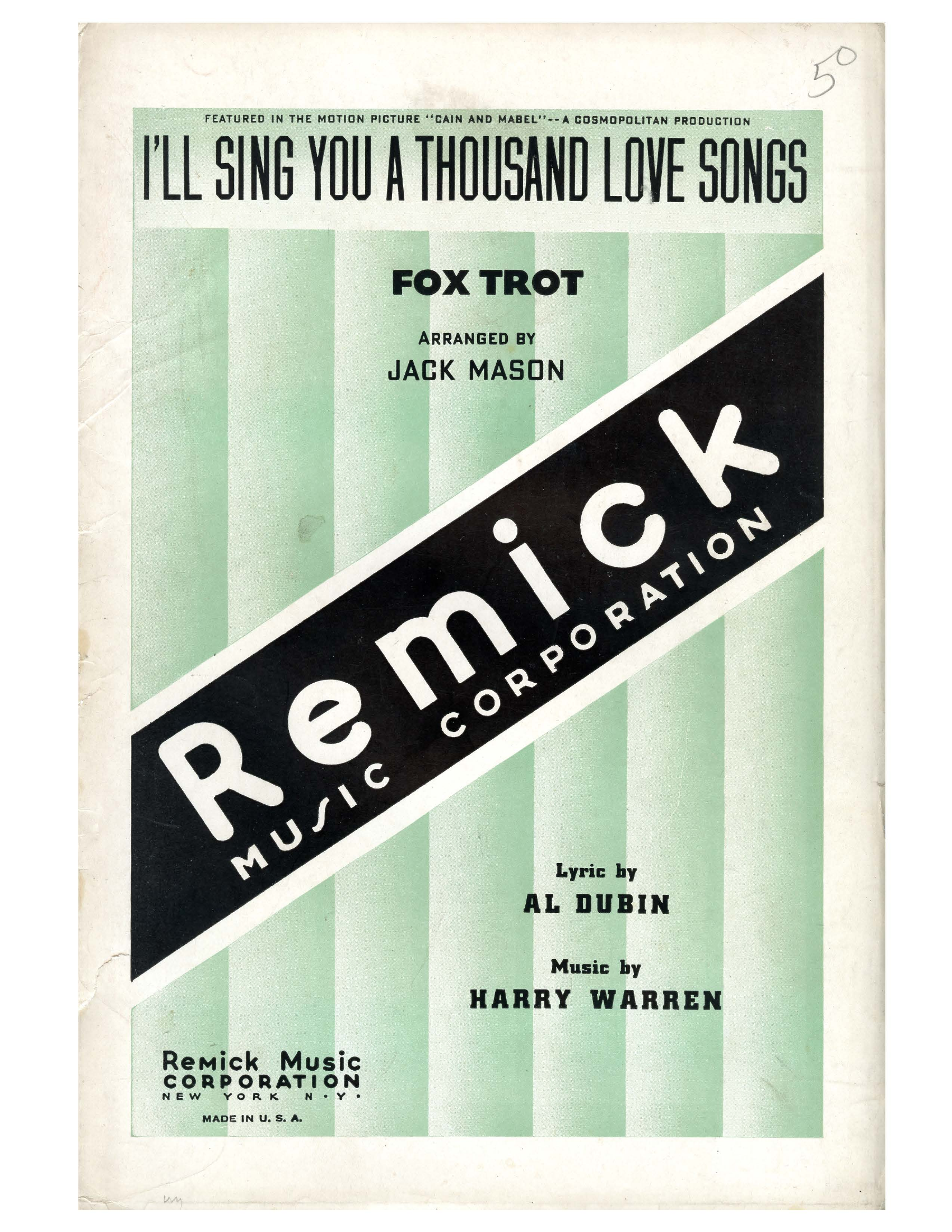 I'll Sing You A Thousand Love Songs (J.Mason) - Foxtrot