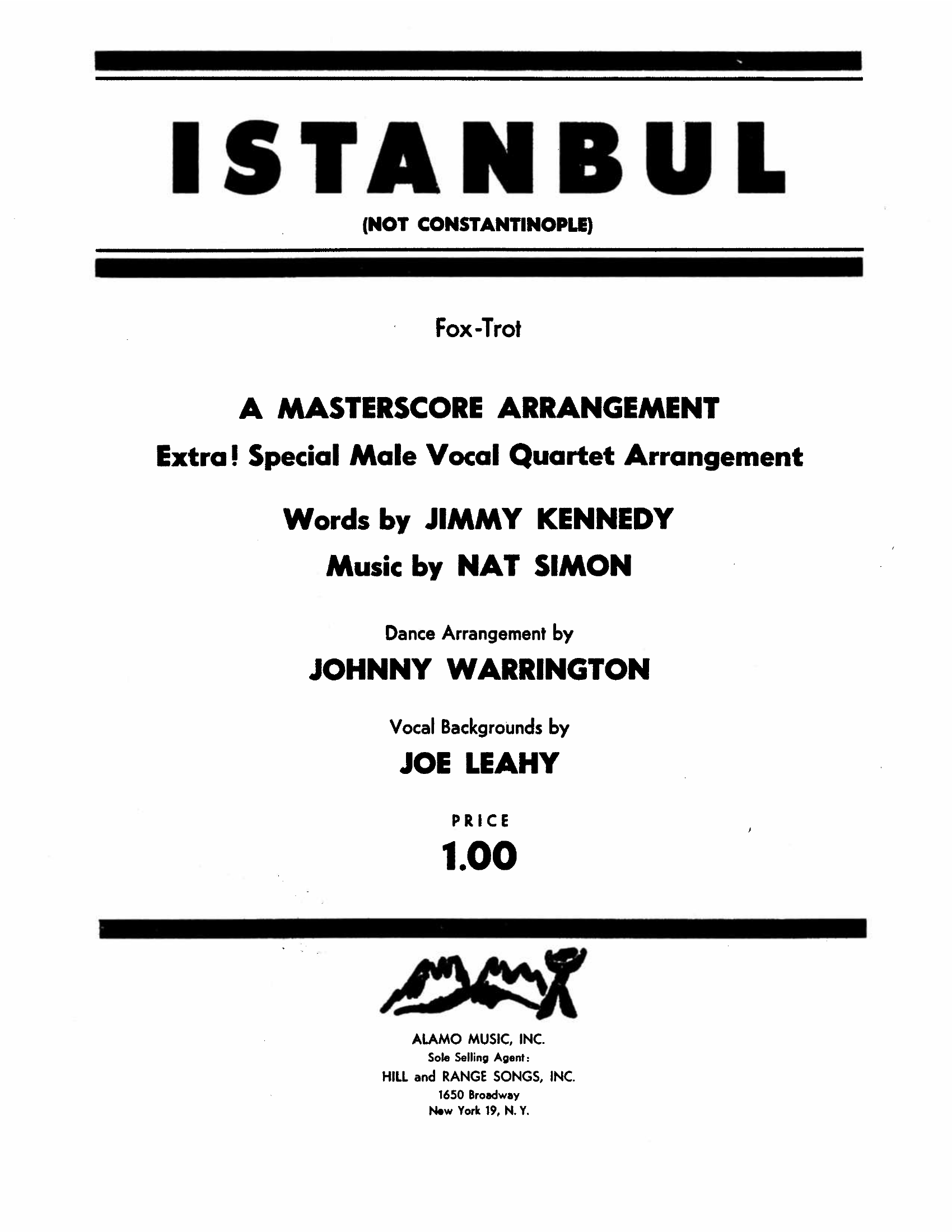 Istanbul (J.Warrington) Vocal