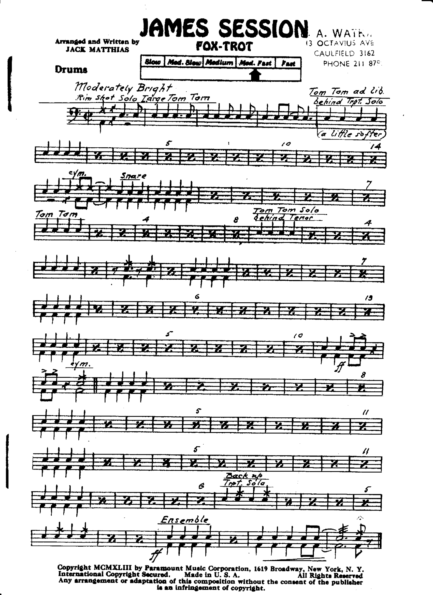 James Session (J.Matthias) Foxtrot