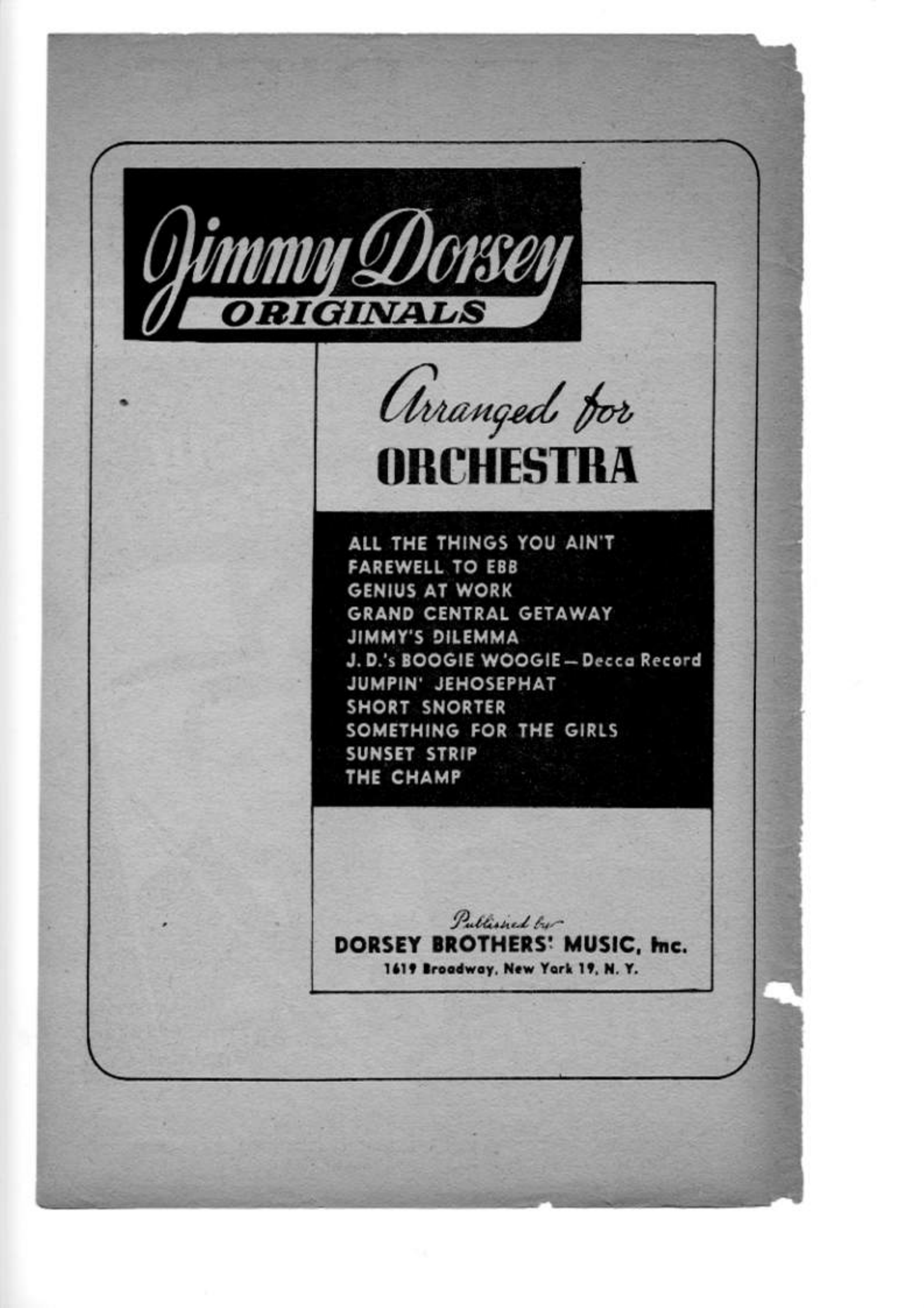 Jimmy's Dilemma (J.Dorsey)