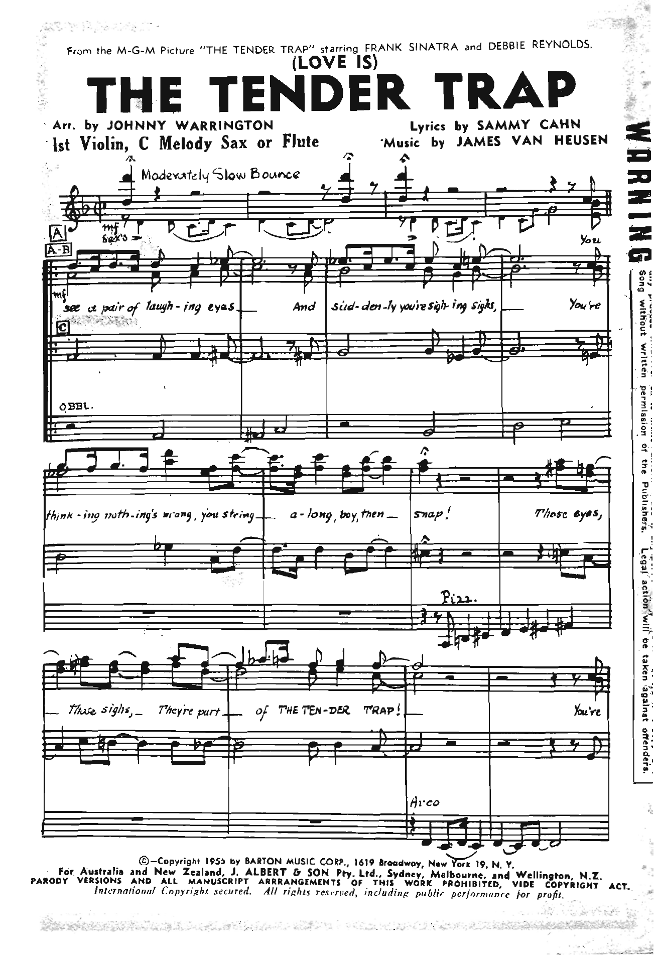 Love Is The Tender Trap (J.Warrington)