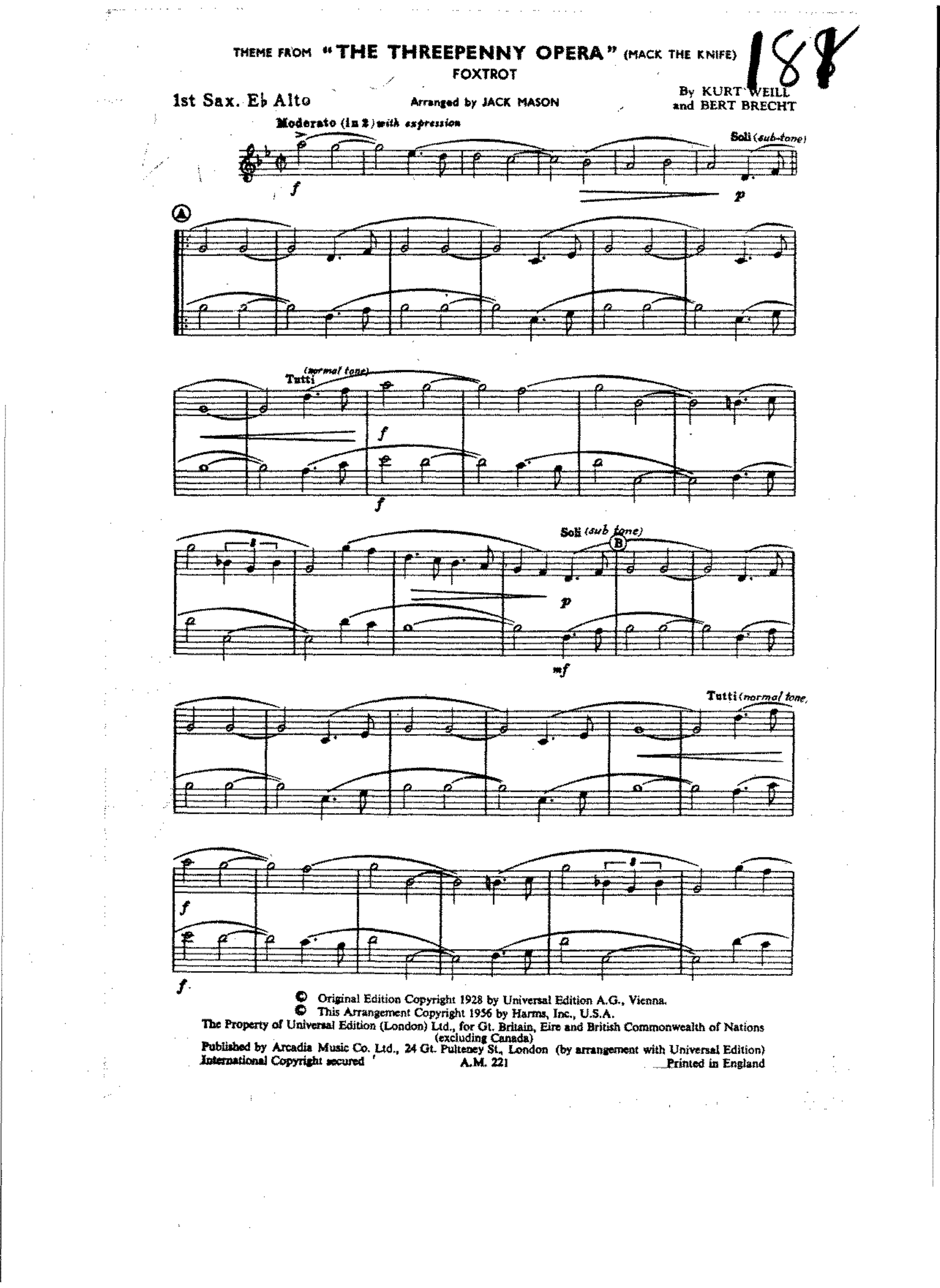 Mack The Knife (J.Mason)