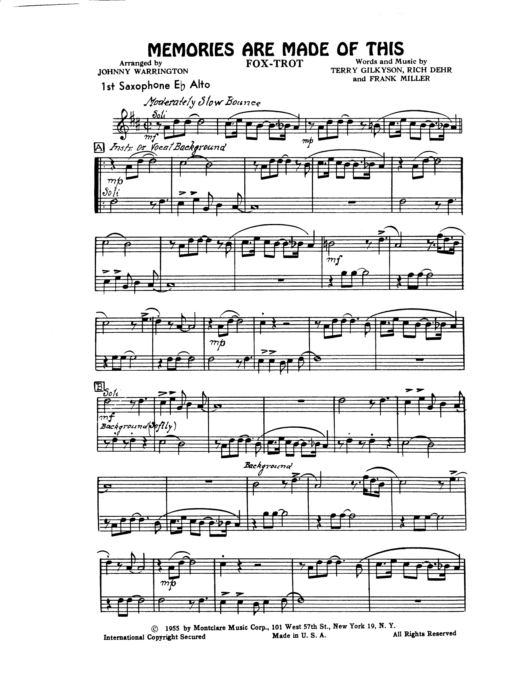 Memories Are Made Of This (J.Warrington)