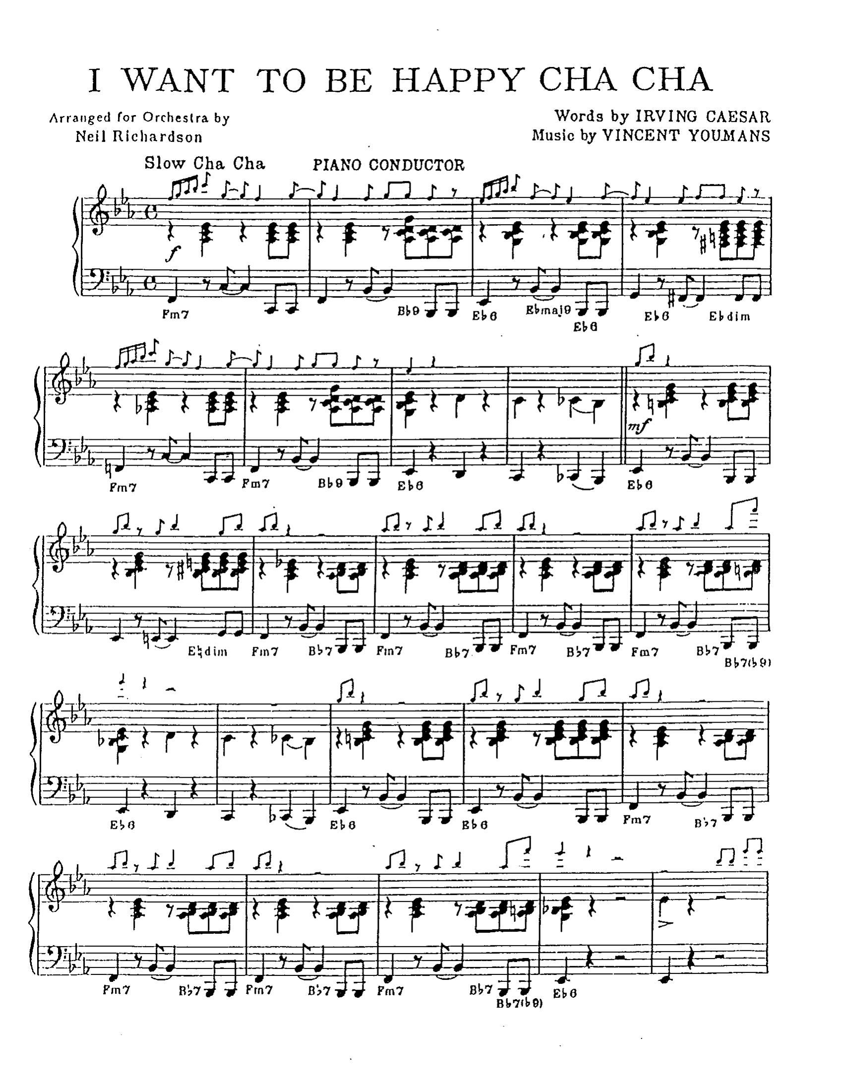 I Want To Be Happy Cha Cha (N.Richardson)