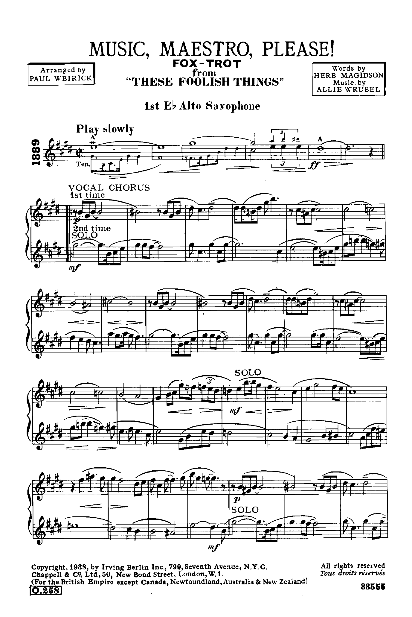 Music, Maestro, Please! (P.Weirick)