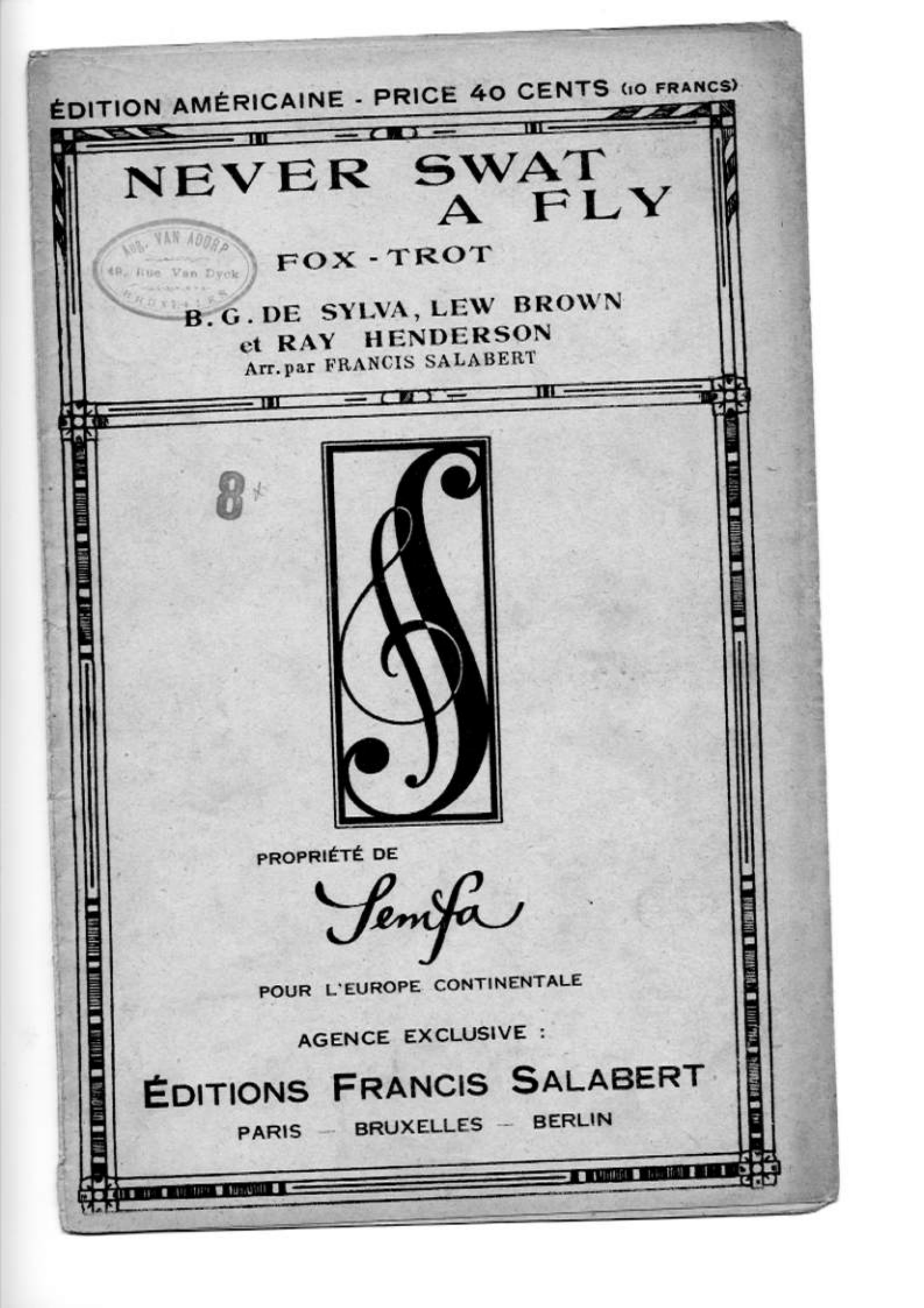 Never Swat A Fly (F.Salabert)