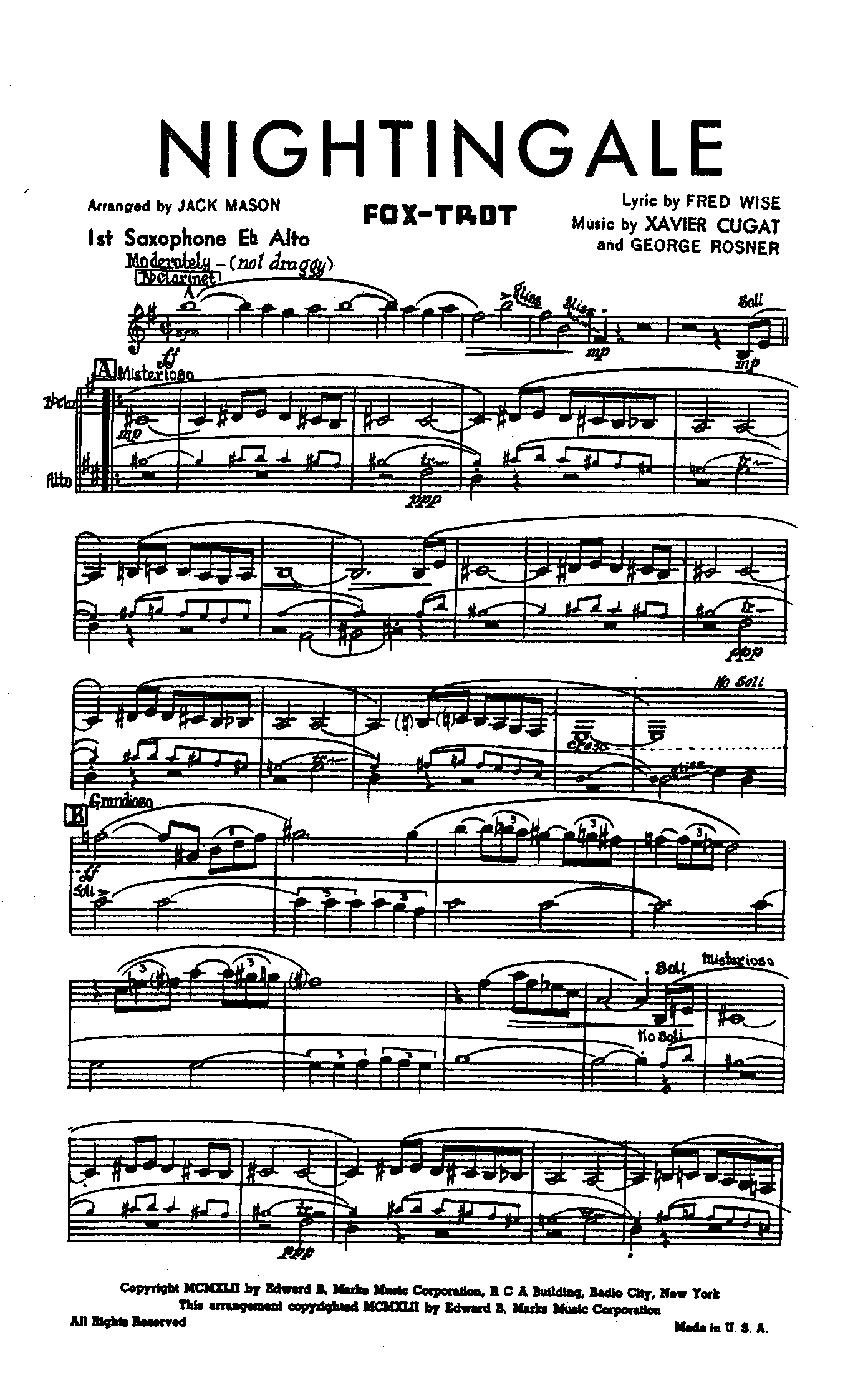 Nightingale (J.Mason) - Foxtrot