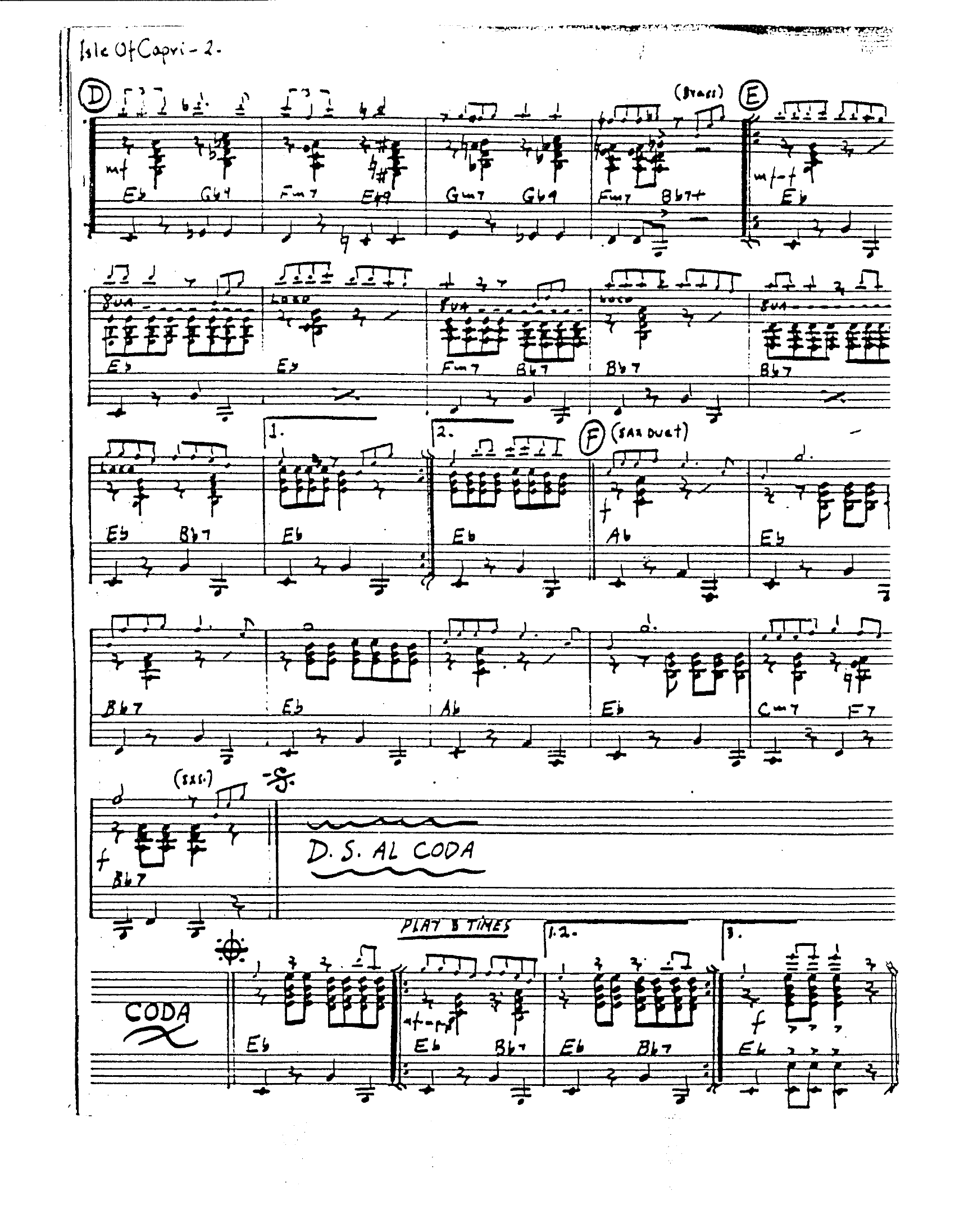 Isle Of Capri (B.Ragazzo) Cha Cha Cha