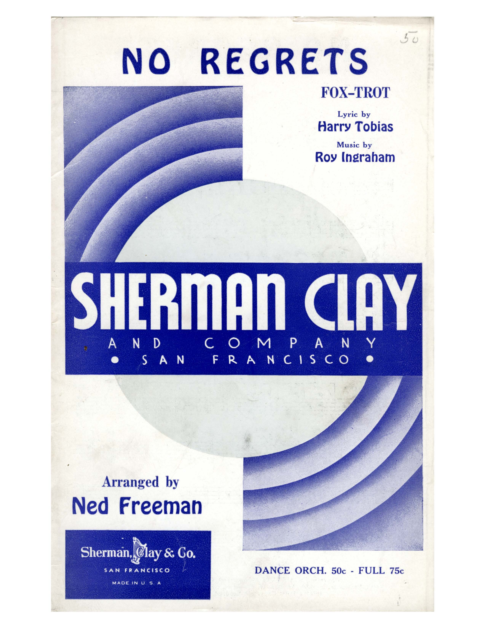 No Regrets (N.Freeman) - Vocal Trio - Foxtrot