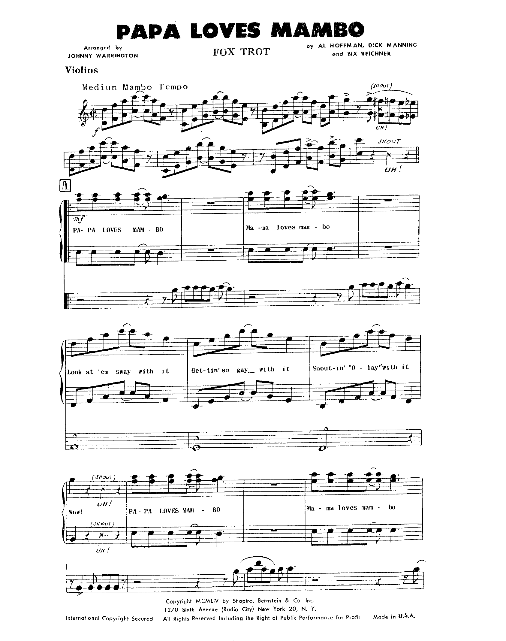 Papa Loves Mambo (J.Warrington)