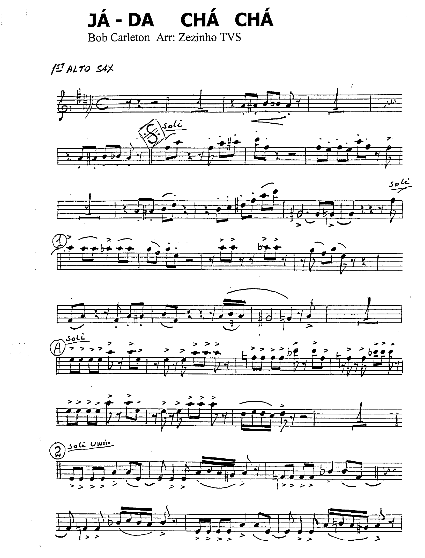 Ja Da Cha Cha (Arr. Zezinho)