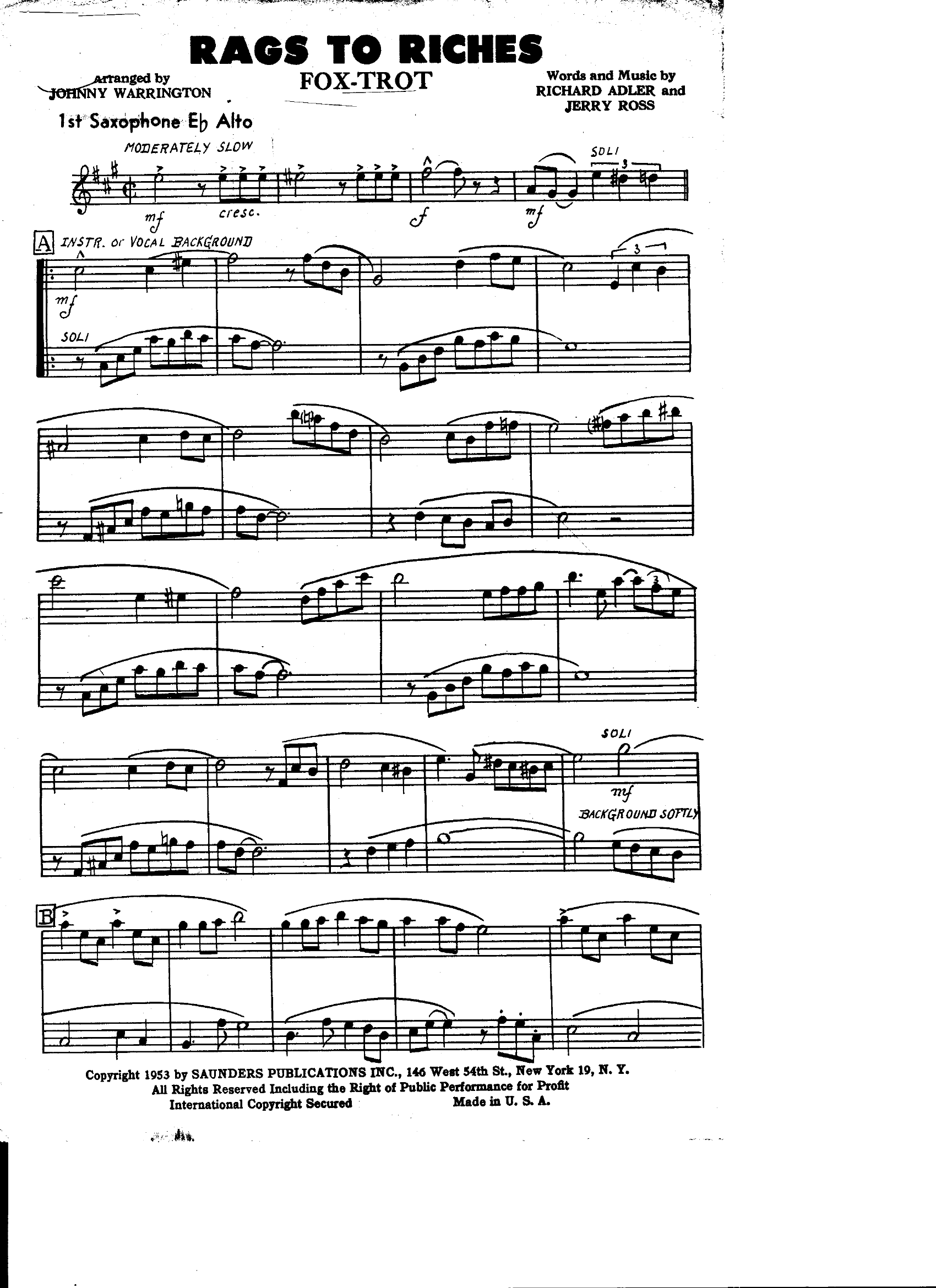 Rags To Riches (J.Warrington)