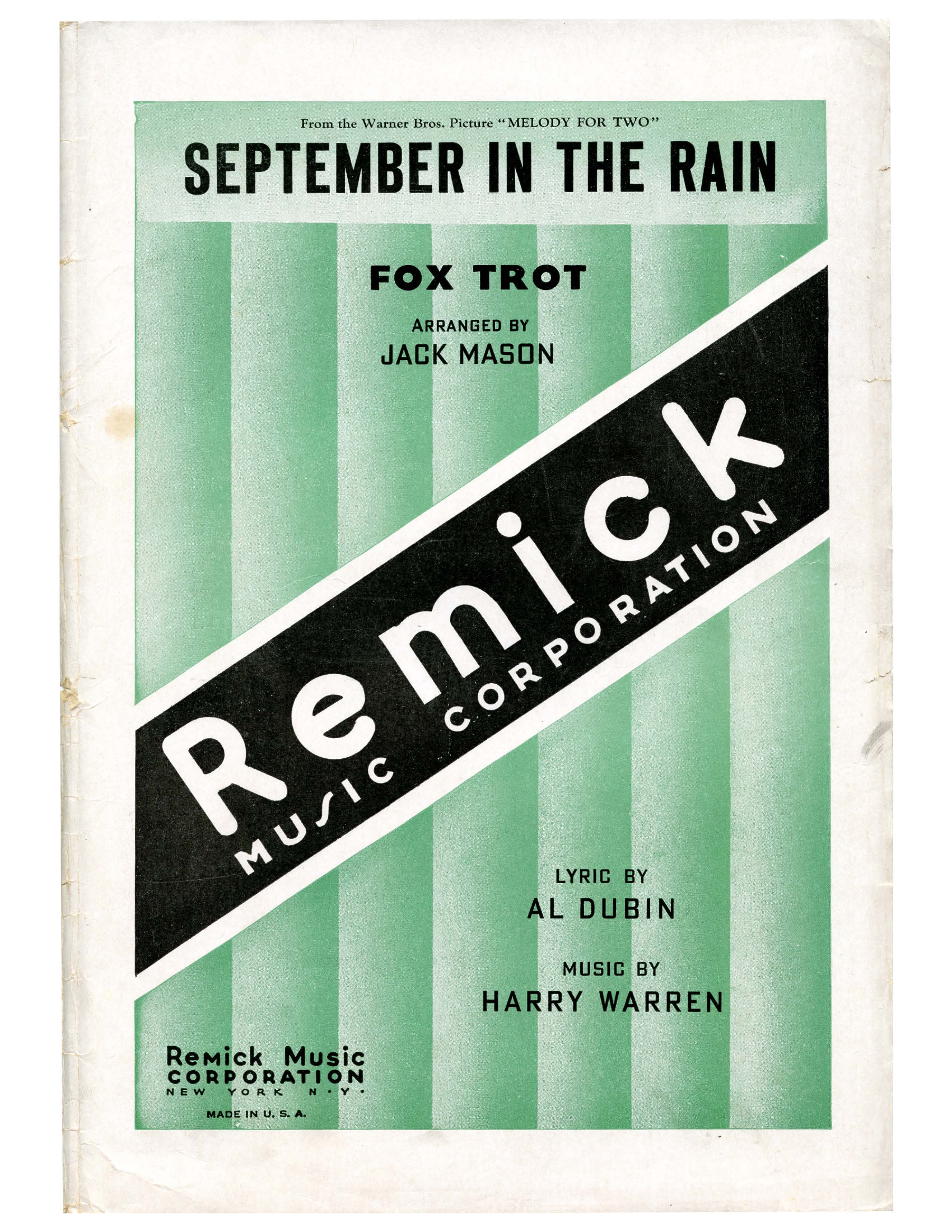 September In The Rain (J.Mason) - Violins - Foxtrot