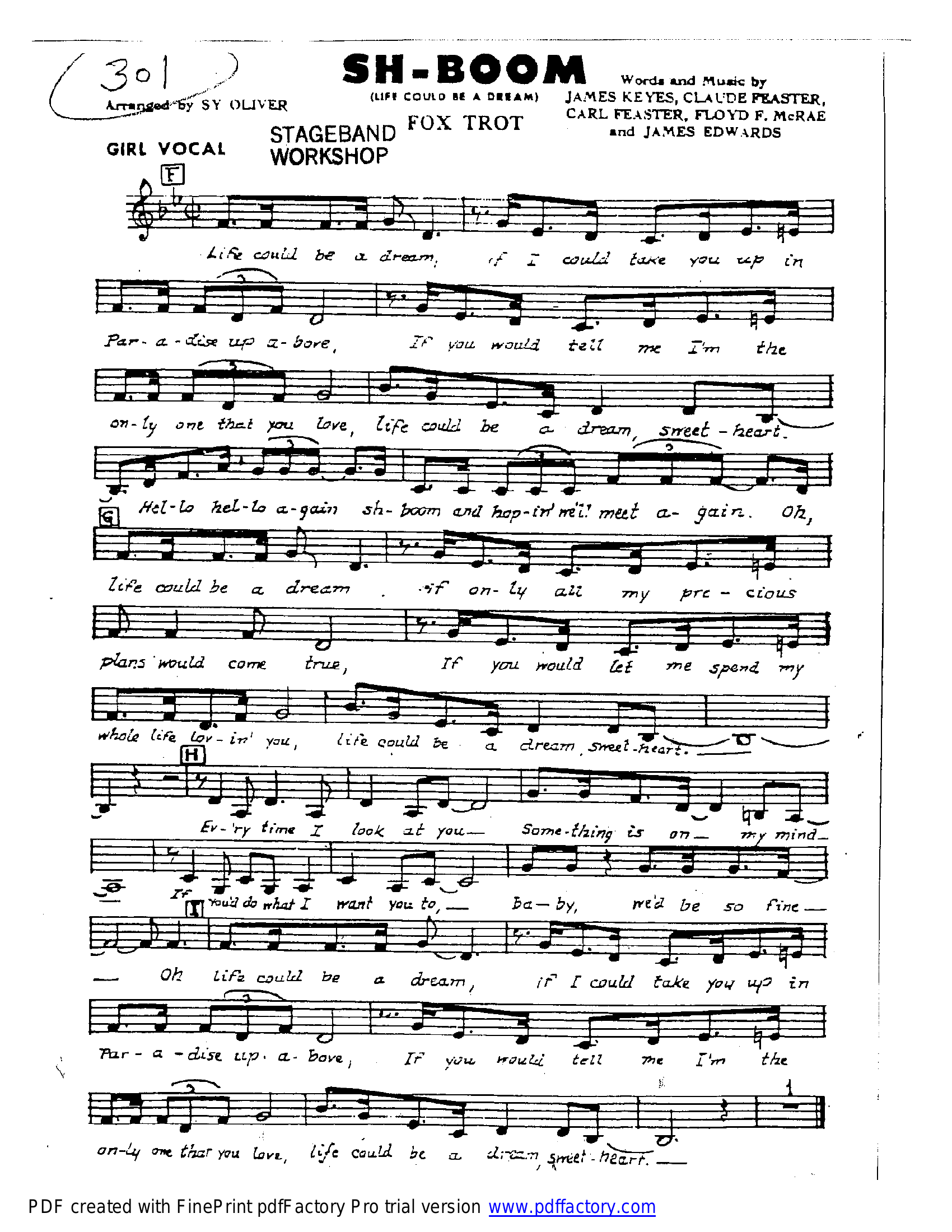 Sh-Boom (Sy Oliver) Foxtrot