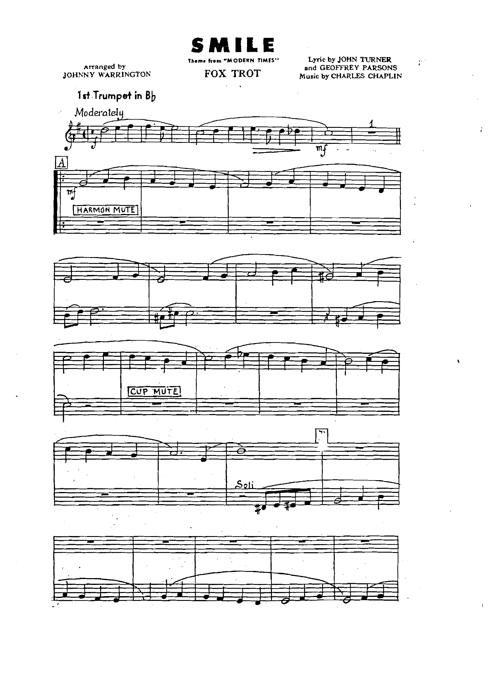 Smile (J.Warrington) C.Chaplin