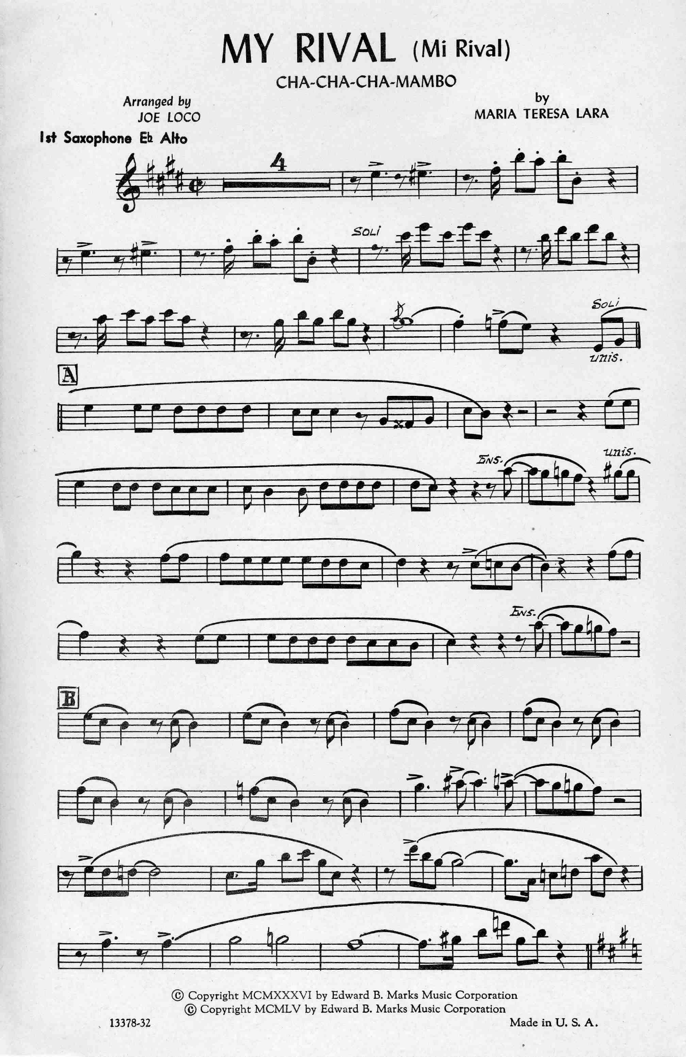 Mi Rival - Maria Lara - Joe Loco - Cha Cha Mambo