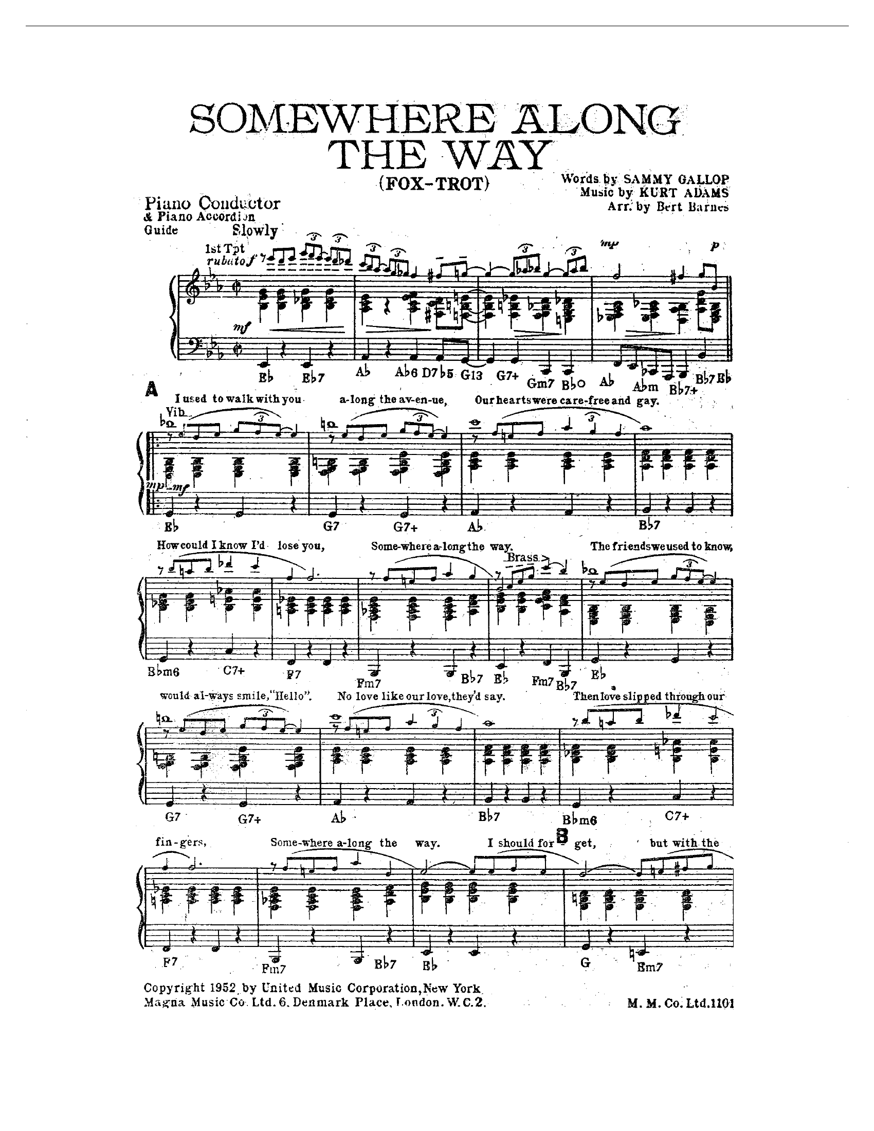 Somewhere Along The Way (B.Barnes)