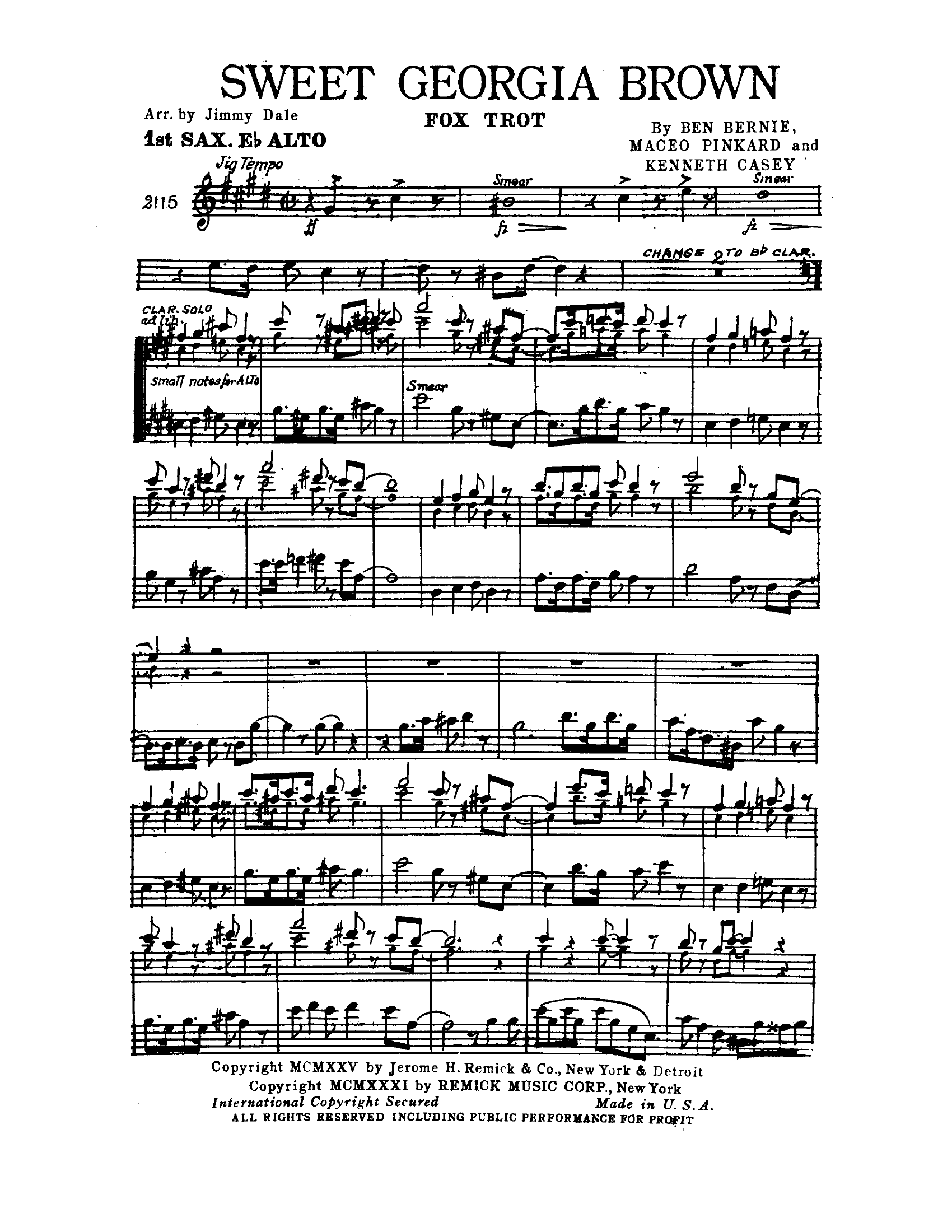 Sweet Georgie Brown (J.Dale) Foxtrot