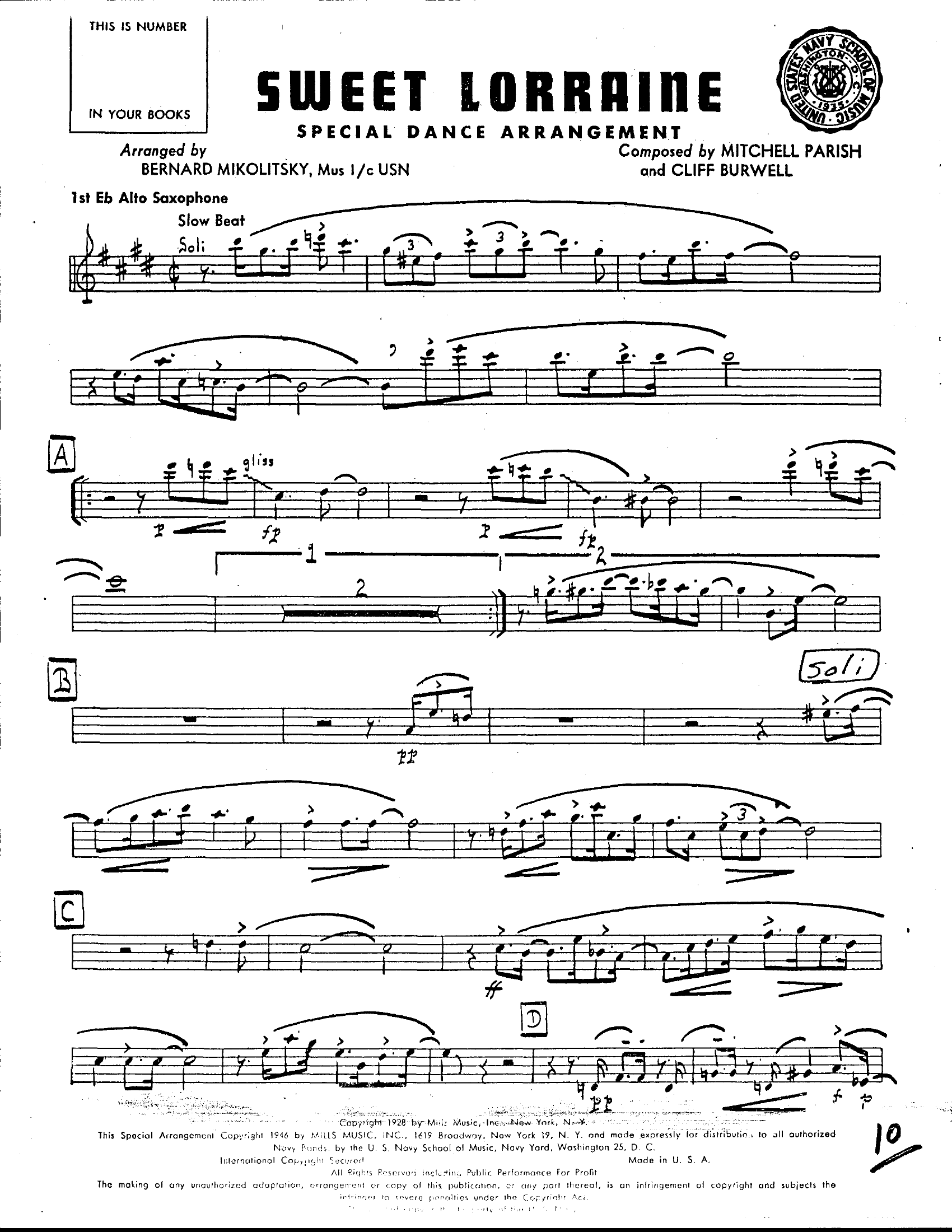 Sweet Lorraine (B.Mikolitsky)