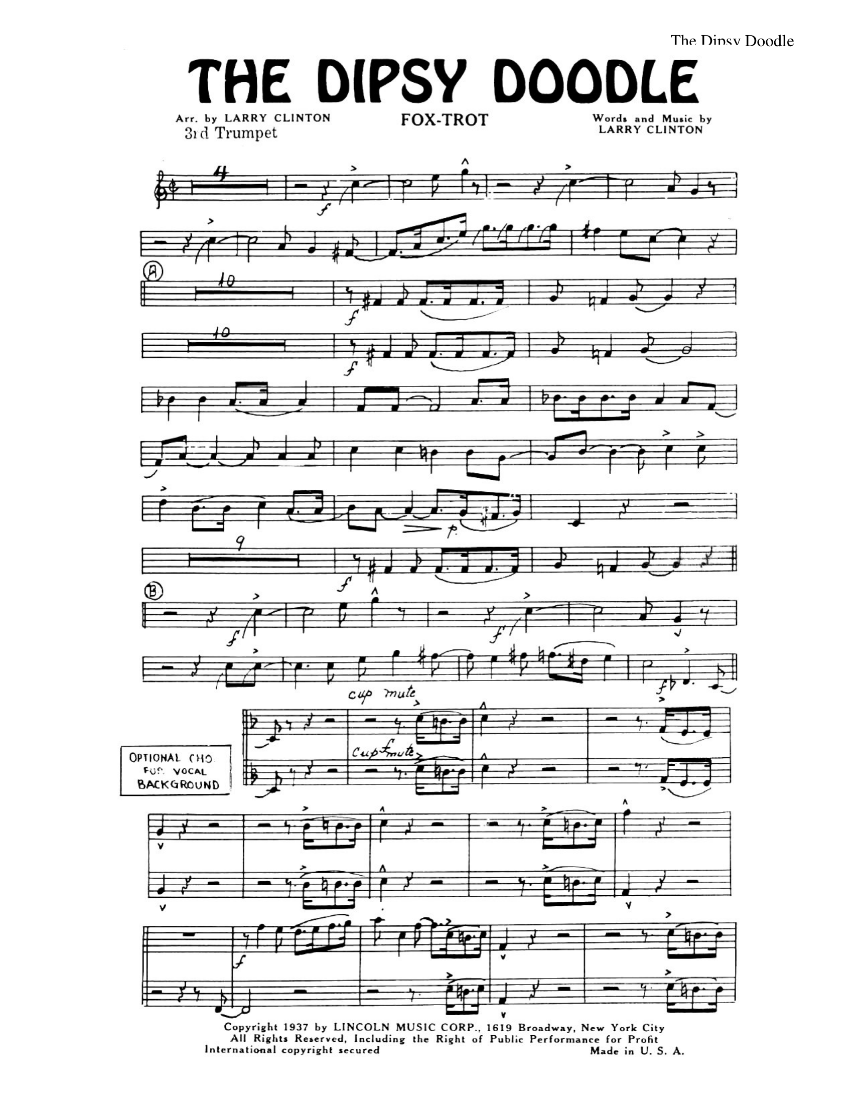 The Dipsy Doodle (L.Clinton)