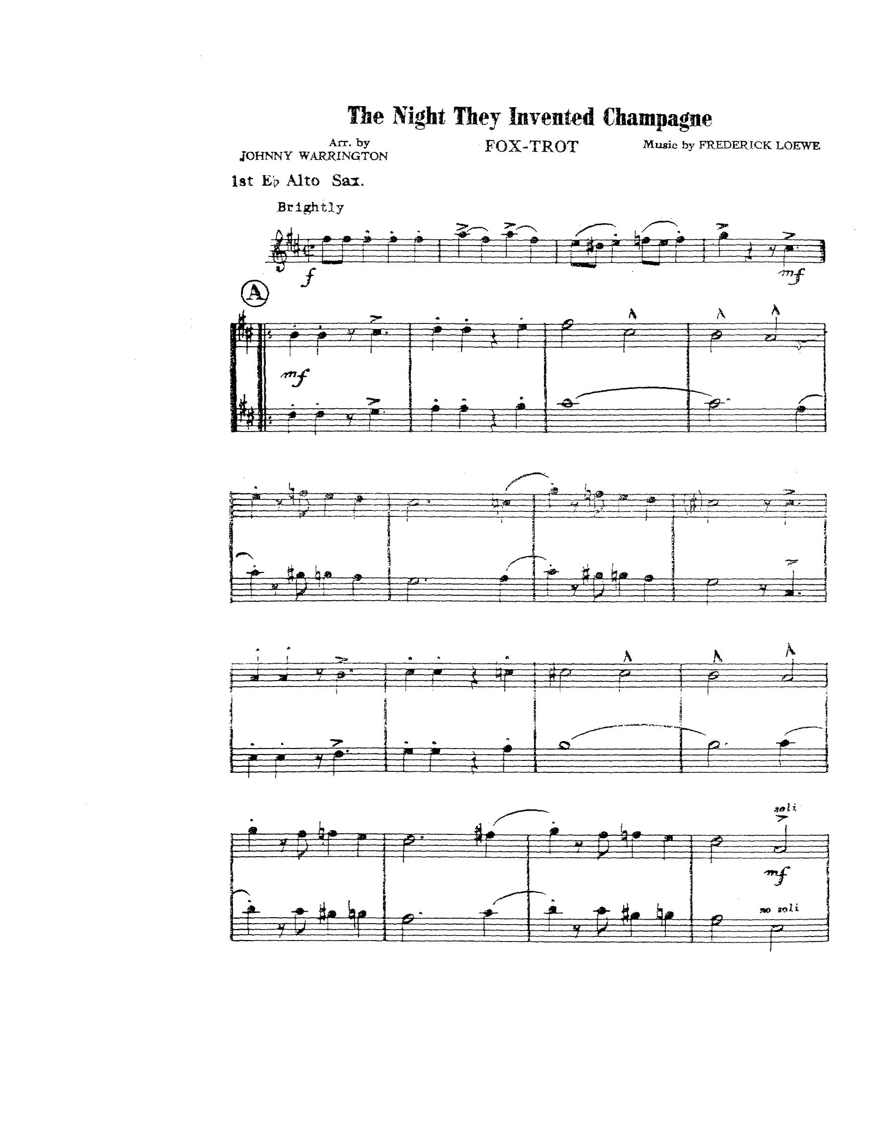 The Night They Invented Champagne (J.Warrington)