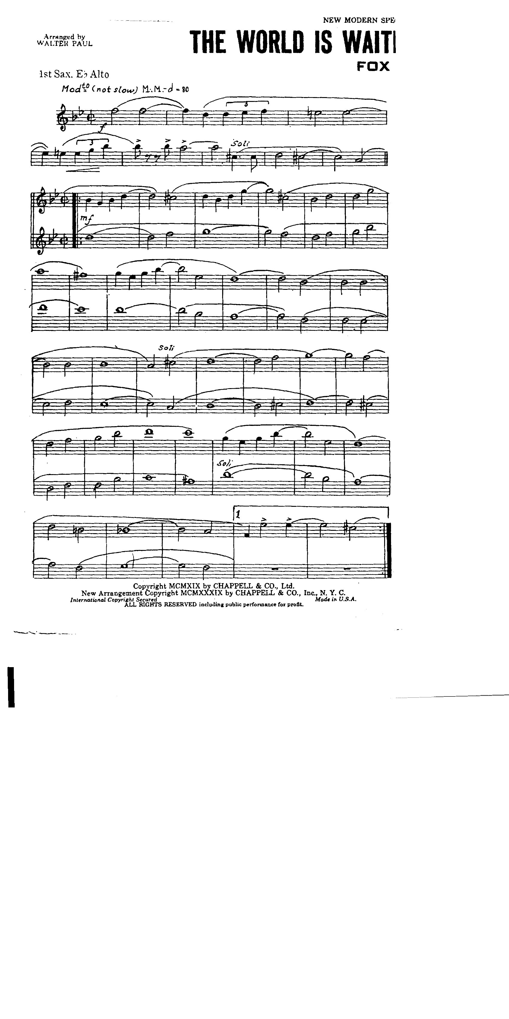 The World Is Waiting For The Sanrise (W.Paul)