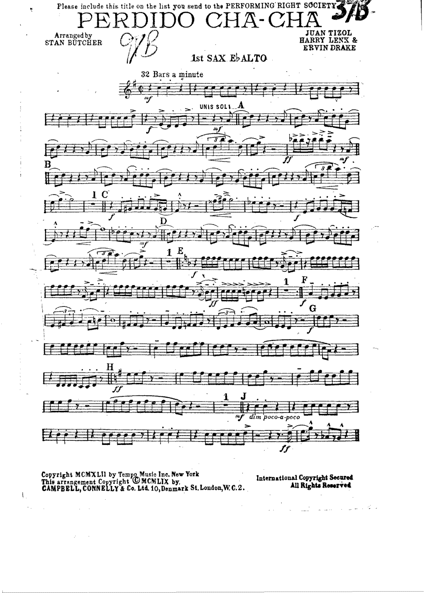 Perdido Cha Cha (S.Butcher)