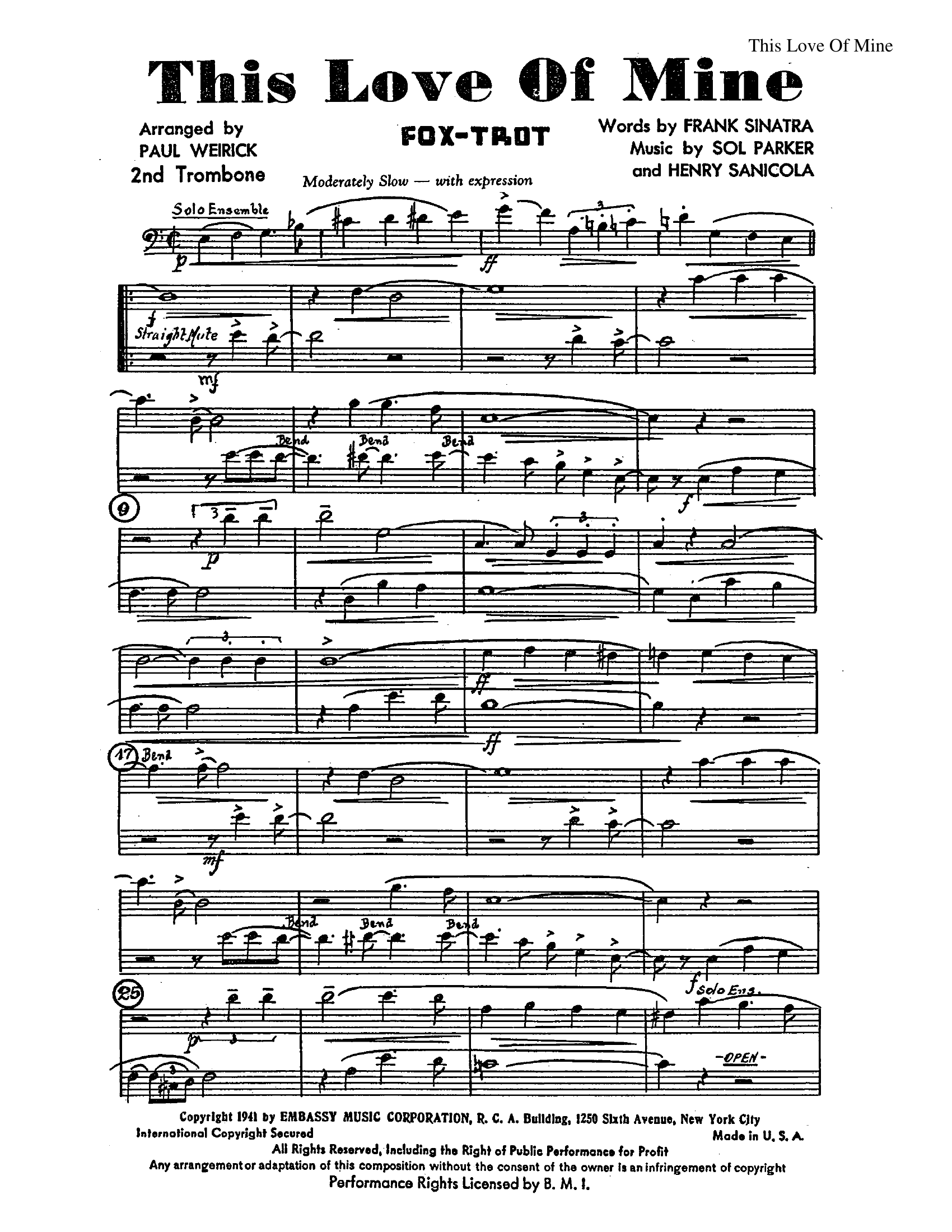 This Love of Mine (P.Weirick)