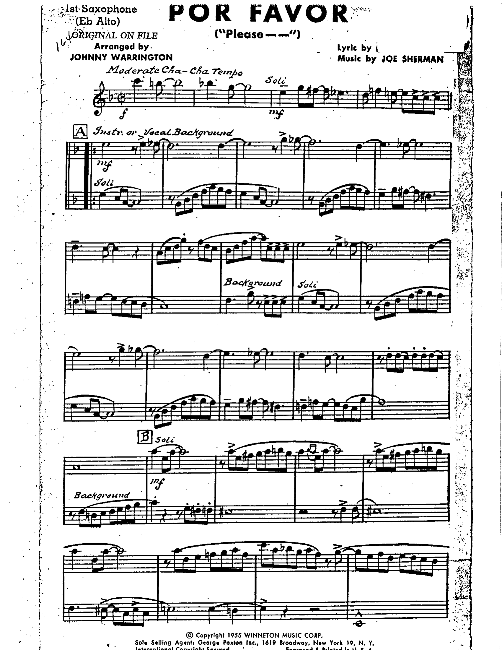 Por Favor (J.Warrington)