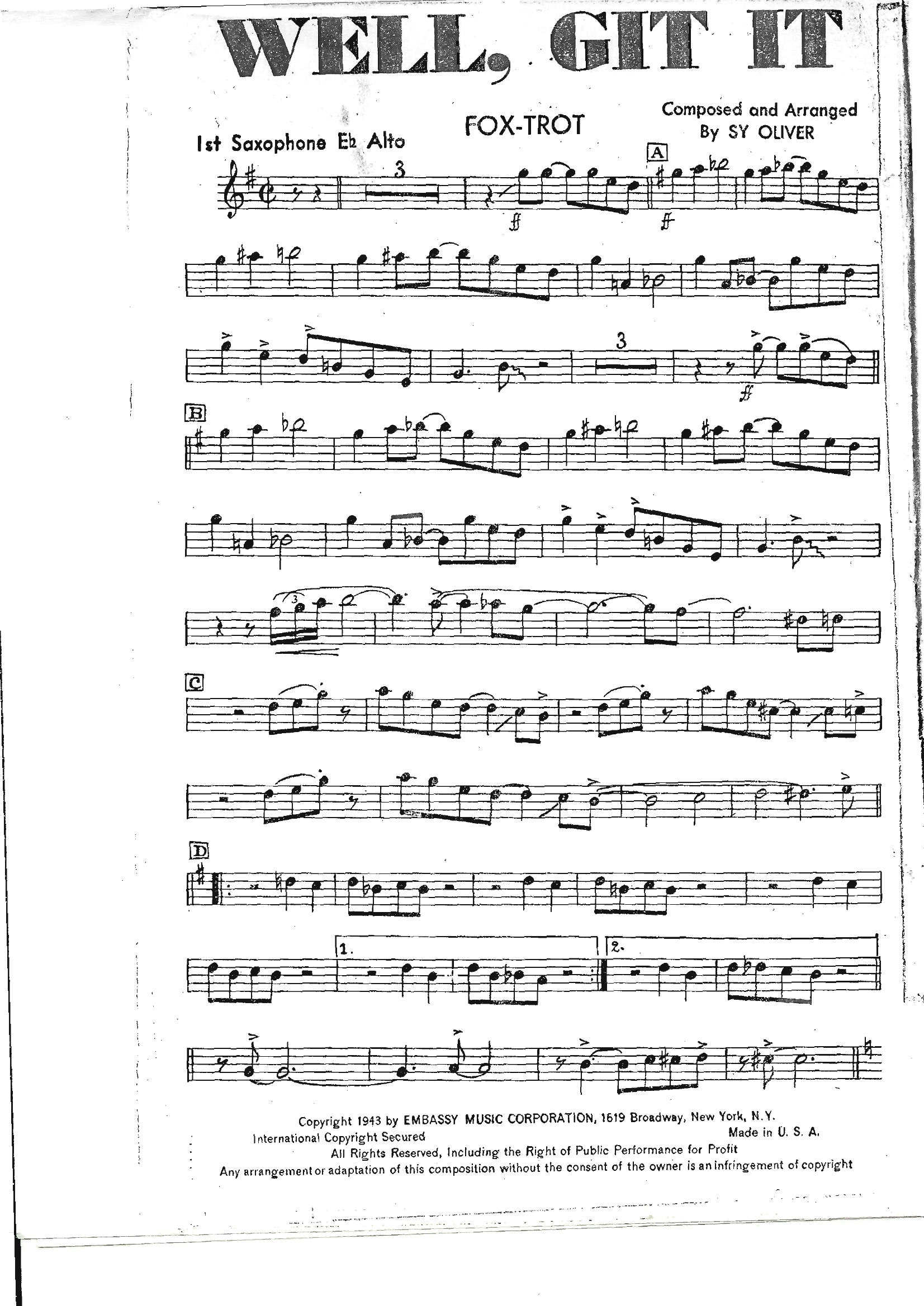 Well, Git It (Sy Oliver) - Foxtort