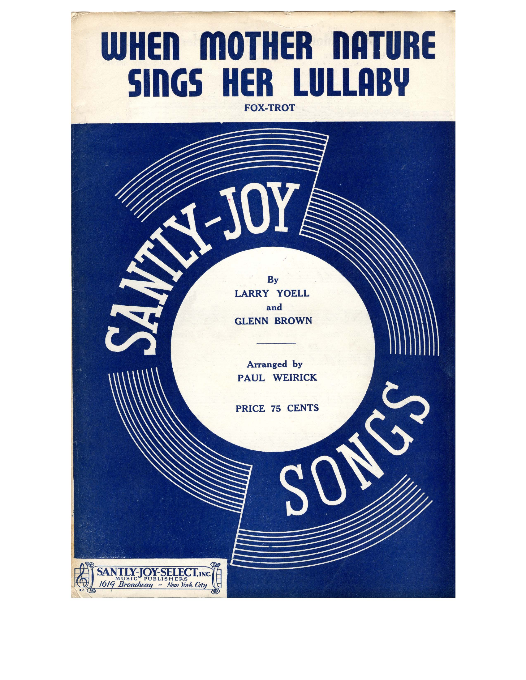 When Mother Nature Sings Her Lullaby (P.Weirick) - Violins - Foxtrot