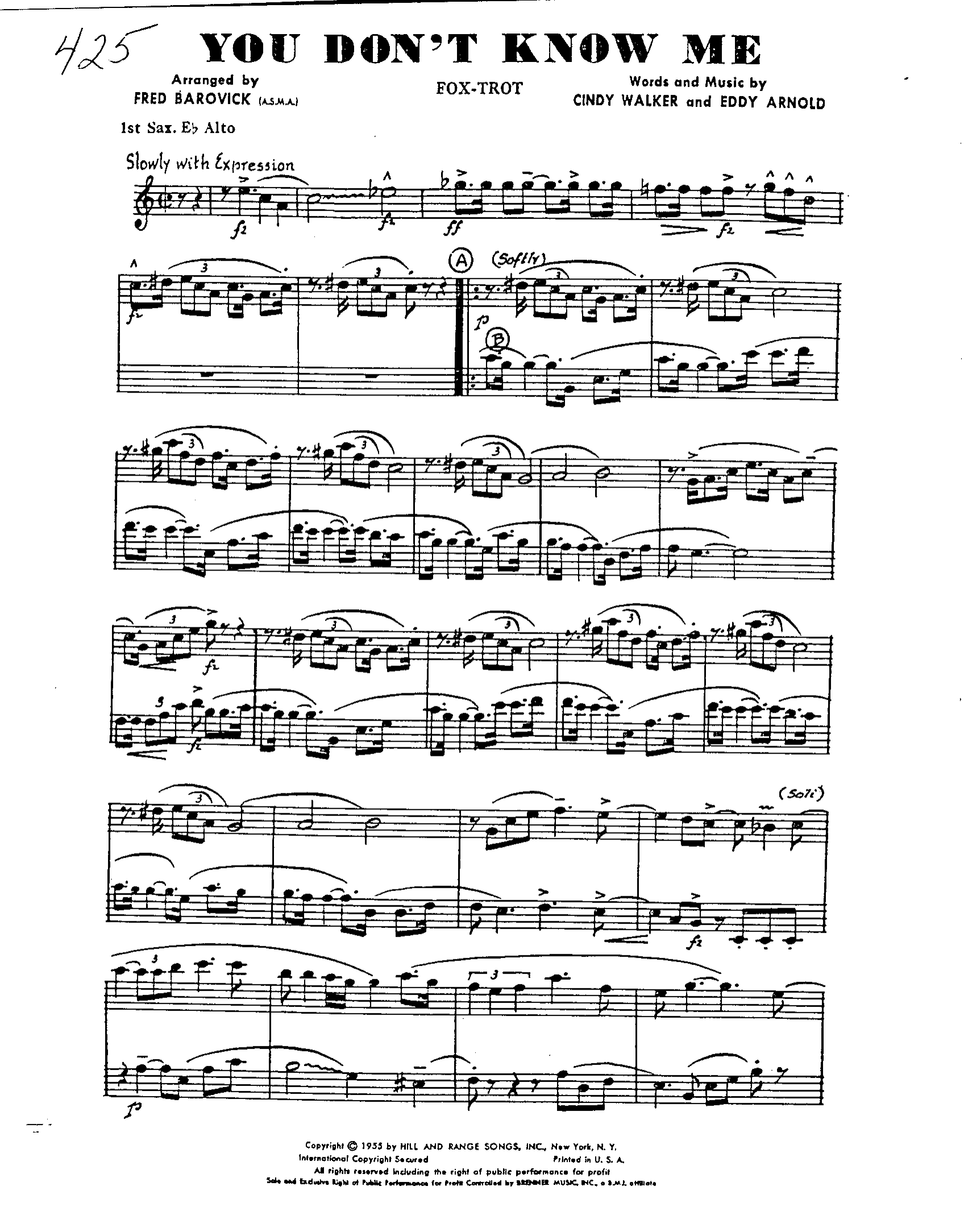 You Don't Know Me (F.Barovick)