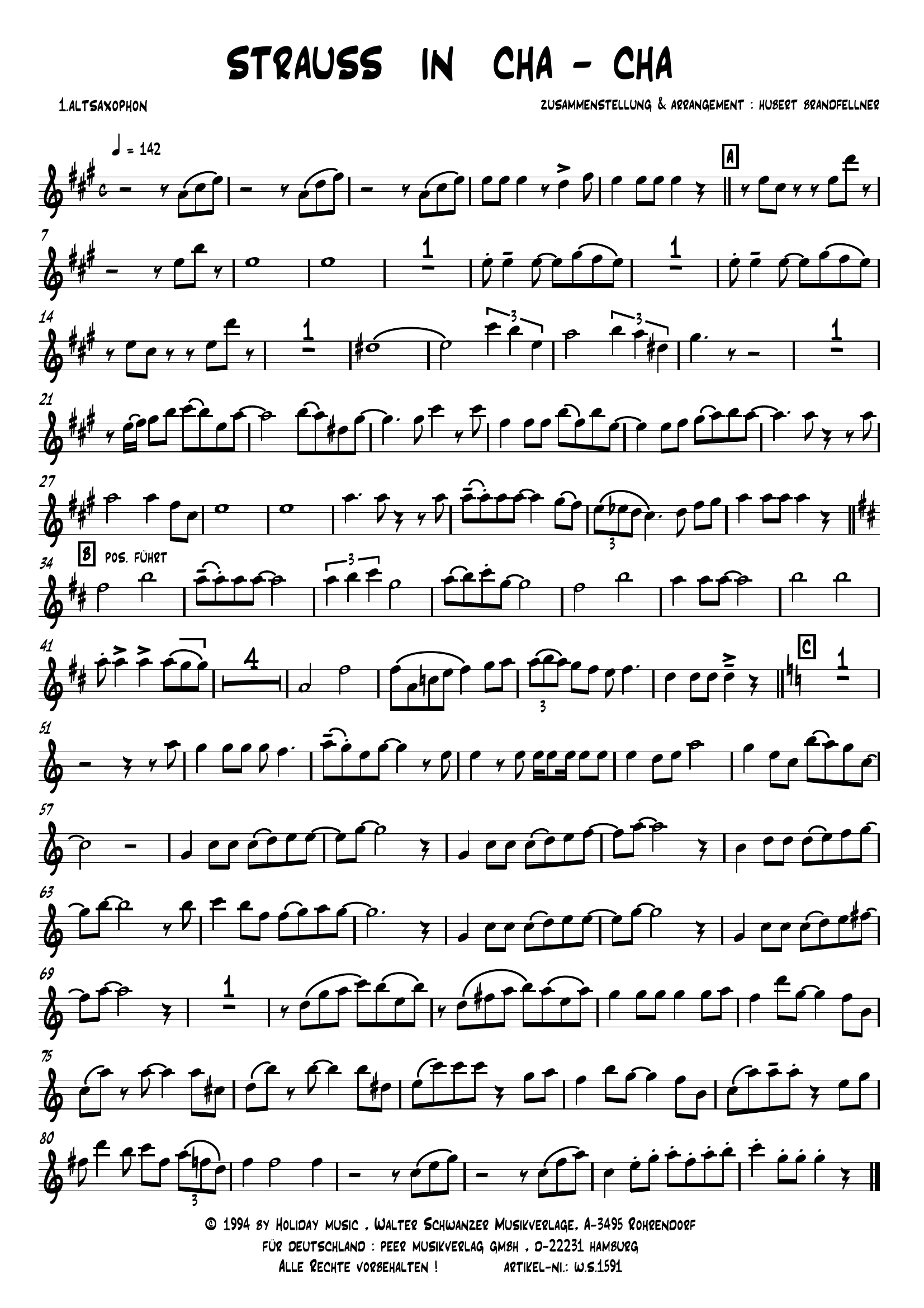 Strauss in Cha Cha - Hubert Brandfellner