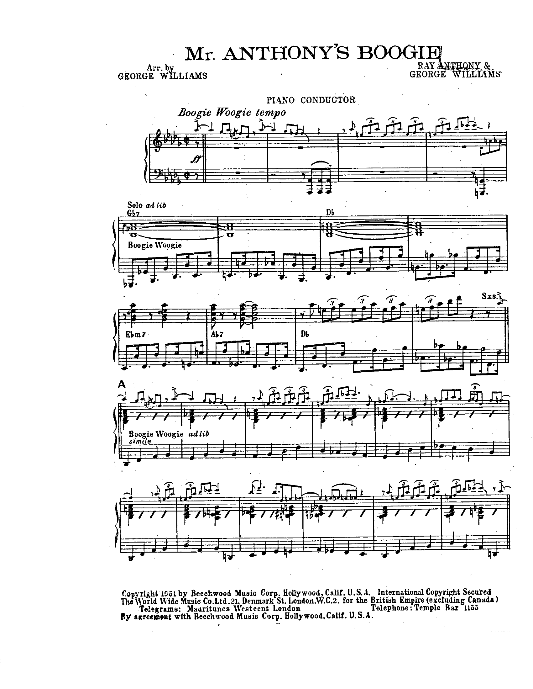 Mr.Anthony's Boogie (G.Williams)