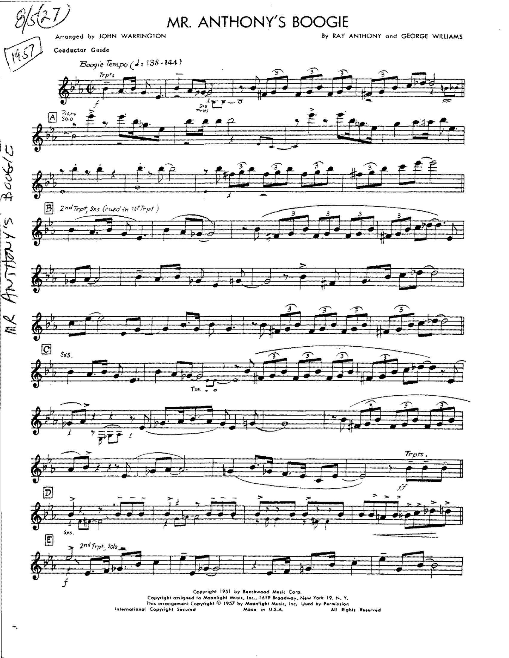 Mr.Anthonys Boogie (J.Warrington)